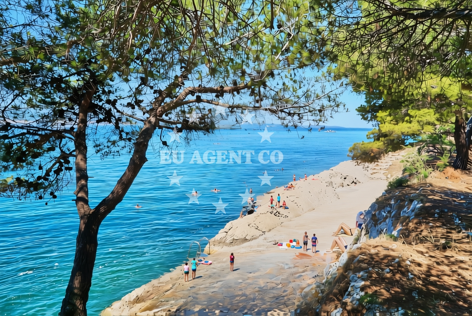 Overview of Punta Bajlo, Zadar Beach in Punta Bajlo