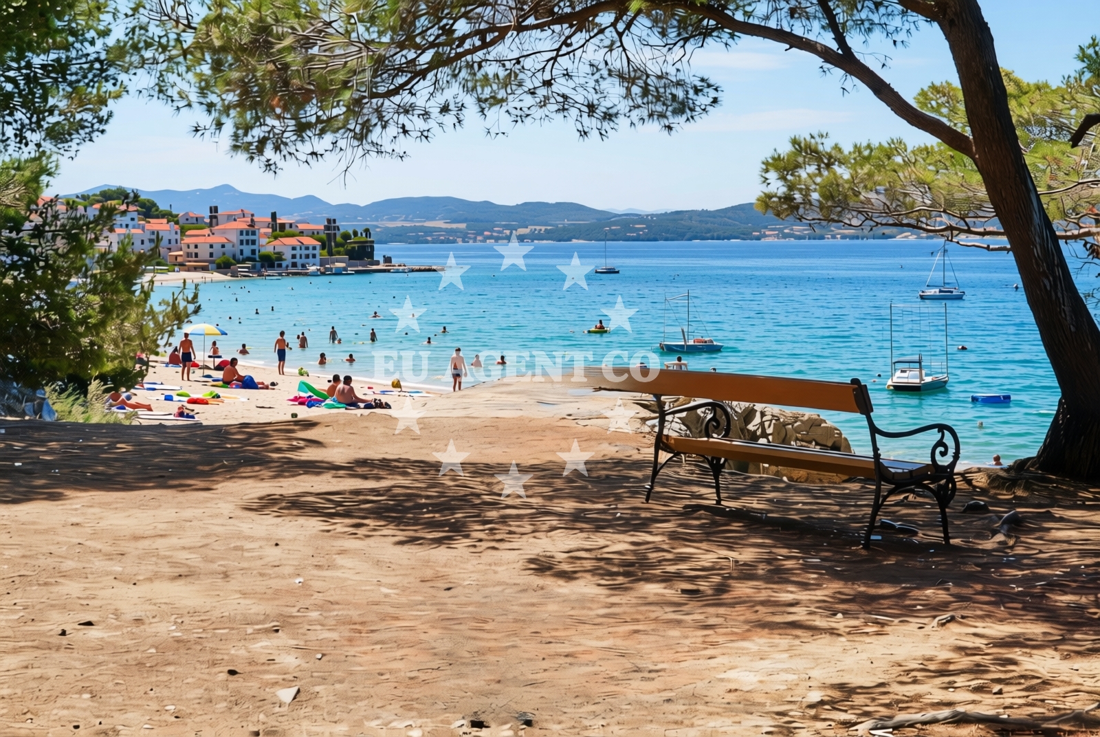 Shoreline and swimming area at Punta Bajlo, Zadar Beach in Punta Bajlo
