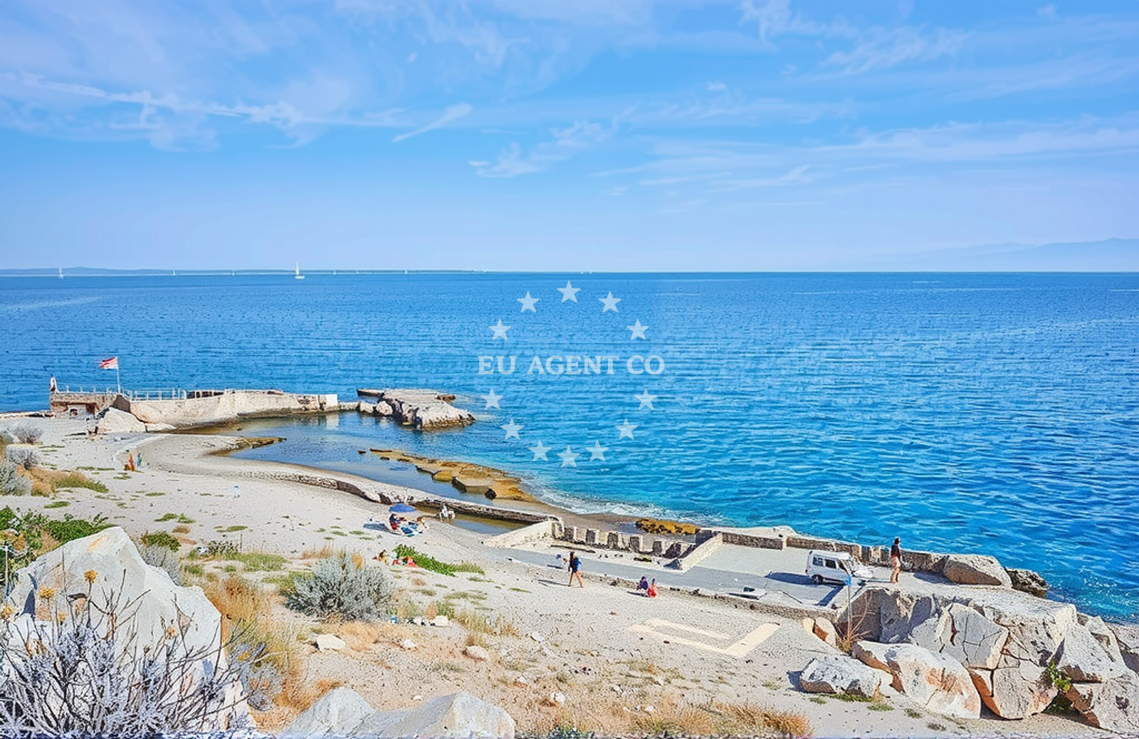 Additional view of Punta beach in otok Mali Lošinj Apartmaji Punta, Veli Lošinj