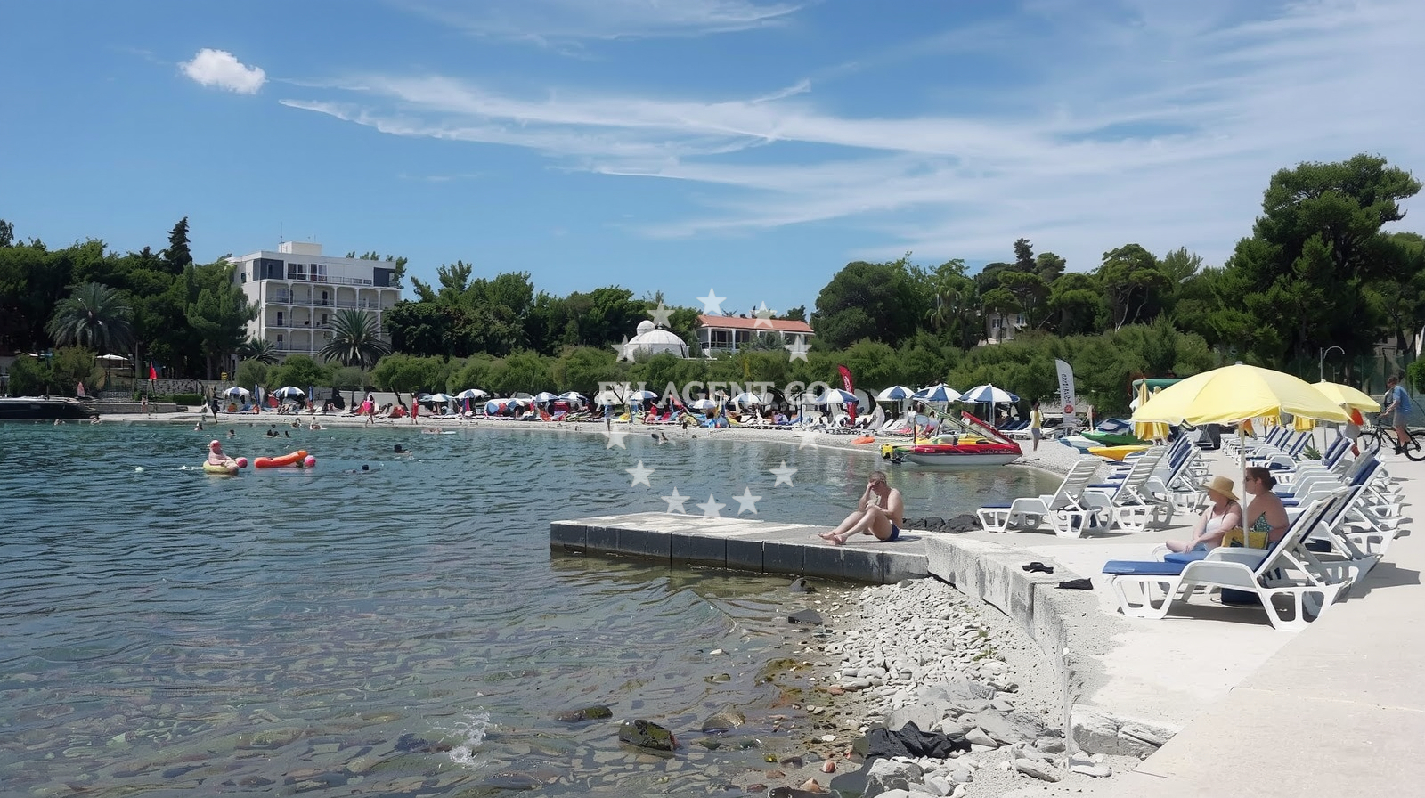 Sea and coastal view of Punta beach in Bana Josipa Jel?i?a 1A, Supetar