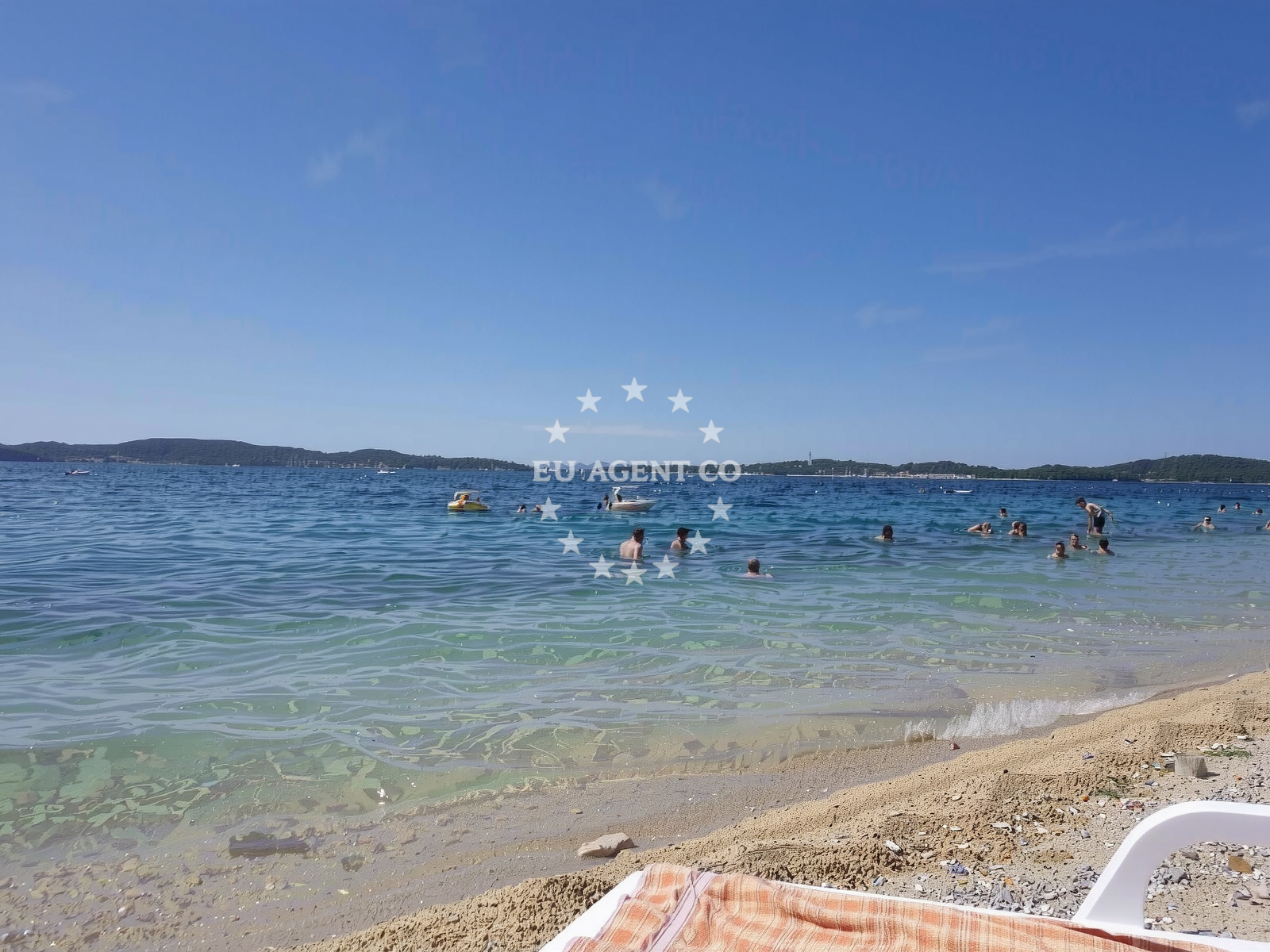 Sea and coastal view of Punta Bibinje beach in Ulica kraj Punte 12, Bibinje