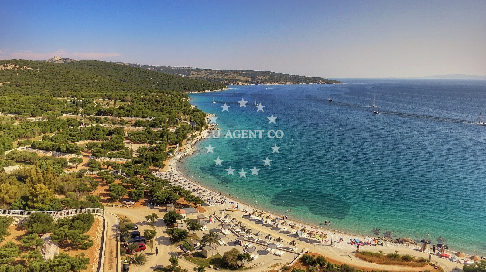 Sea and coastal view of Punta Debi beach in Buka ulica 15, Punat