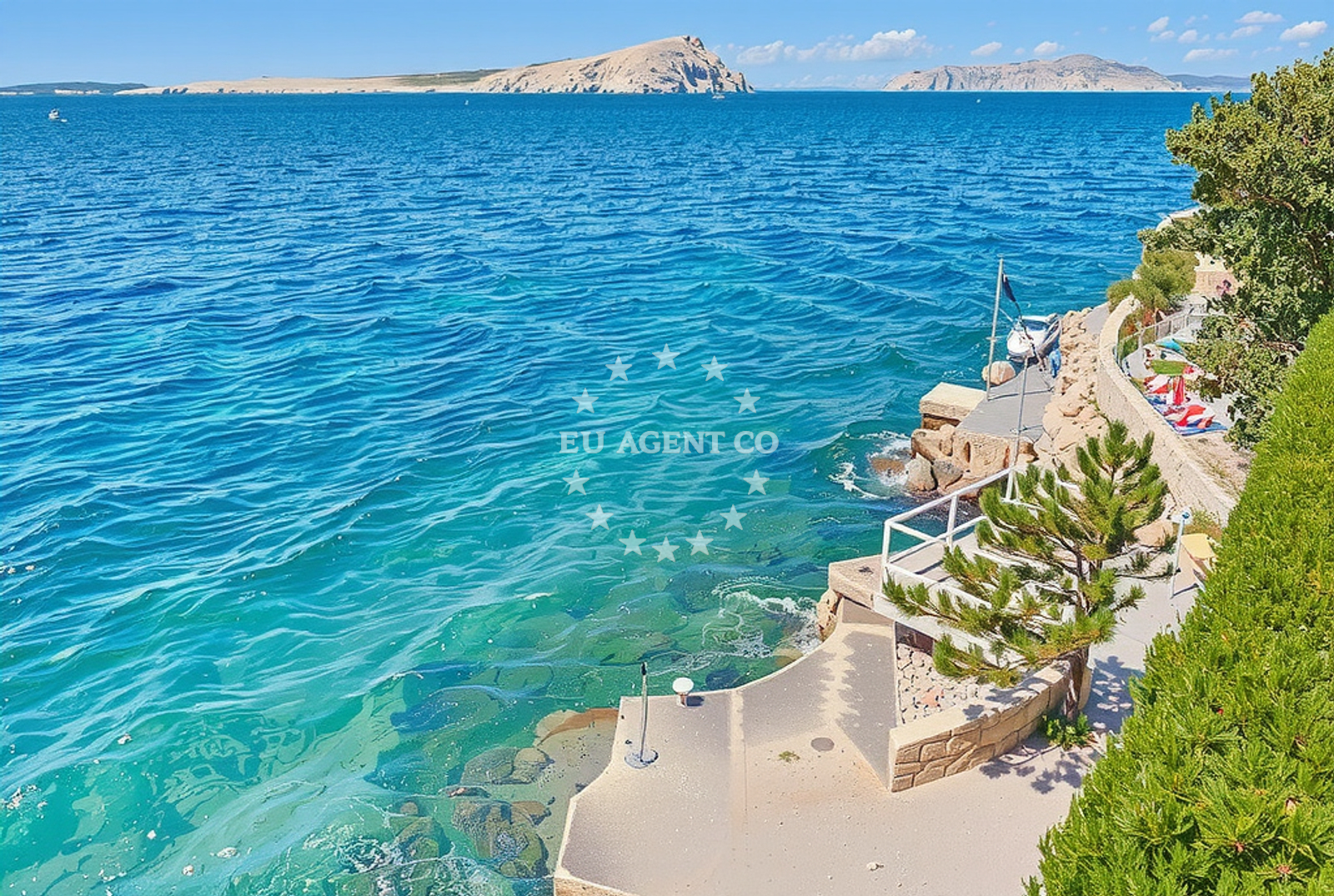 Shoreline and swimming area at Punta, Klada Beach in Punta