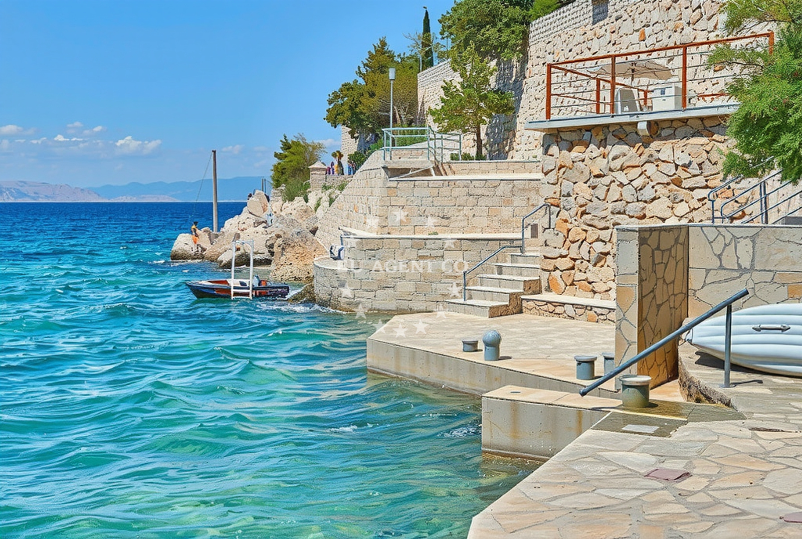 Beach facilities and surroundings at Punta, Klada Beach in Punta