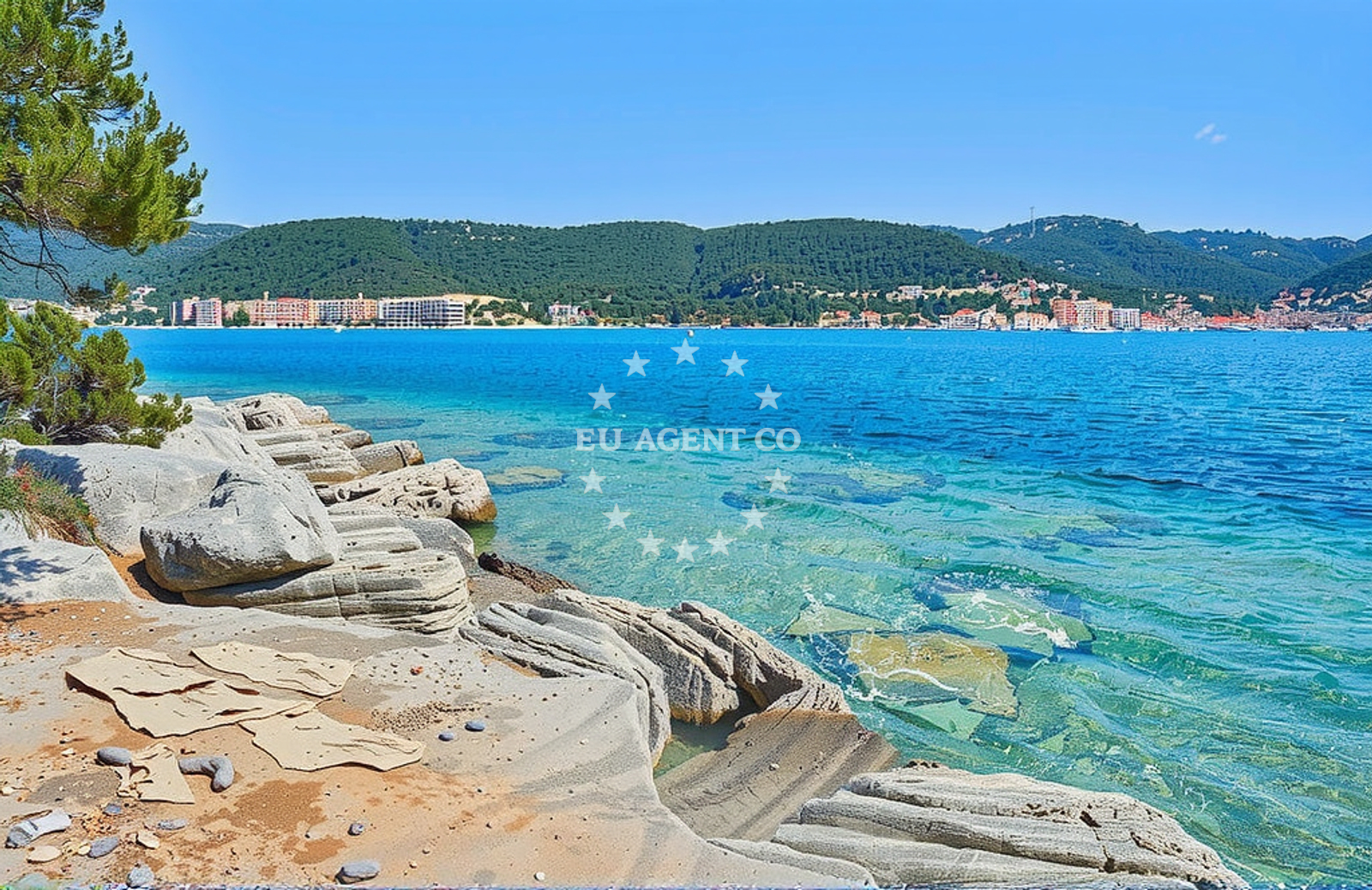 Sea and coastal view of Punta od biskupa (FKK), Vis (Vis) Beach in Punta od biskupa (FKK)