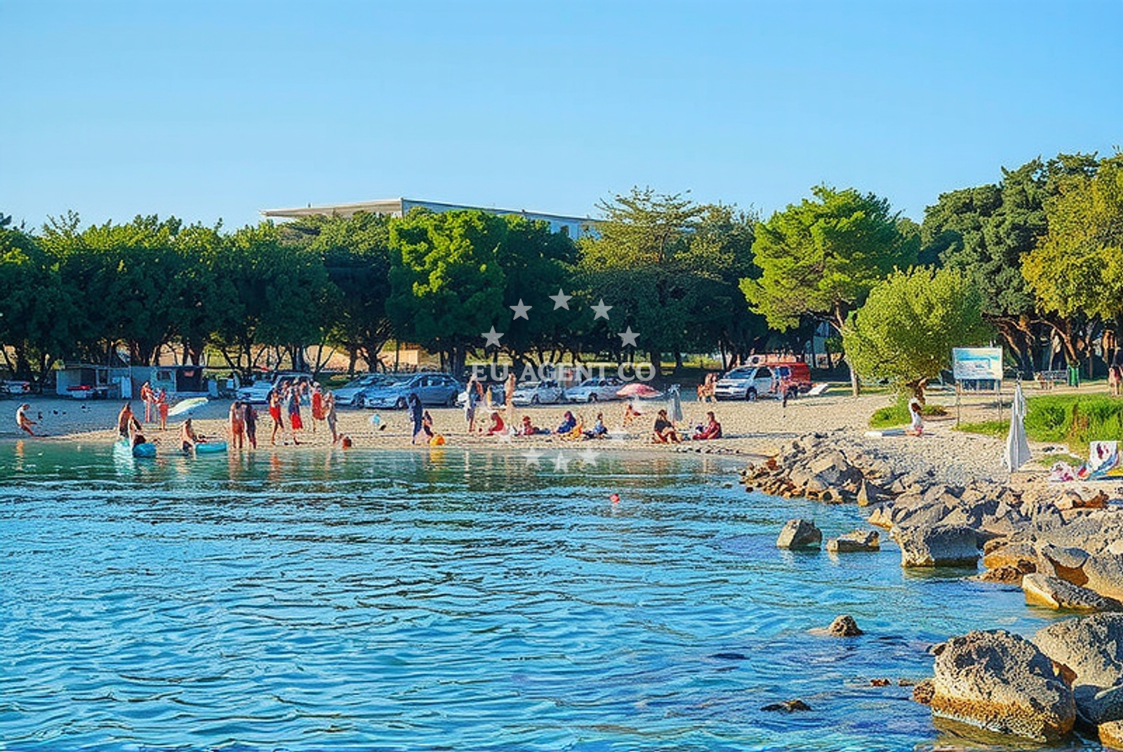 Shoreline and swimming area at Punta Skala beach III