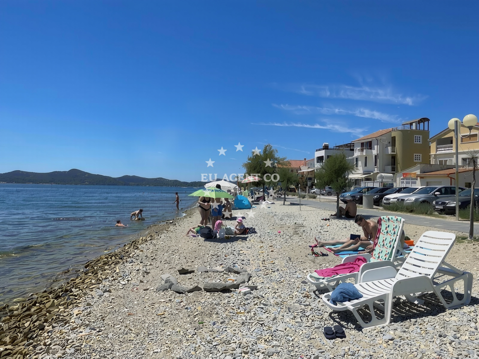 Shoreline and swimming area at Puntamika Beach in 5 Ulica Vlahe Bukovca, Zadar