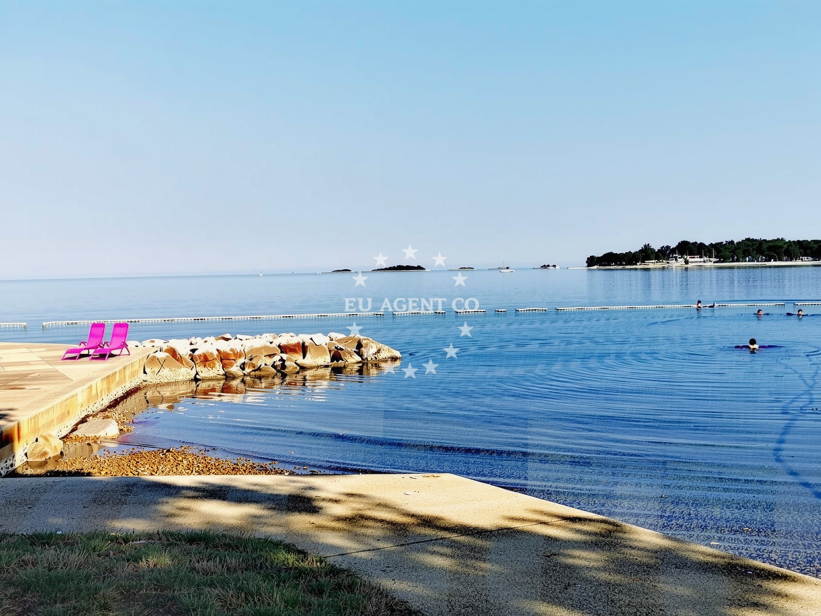 Sea and coastal view of Puntica beach in Grgeti 1A, Funtana