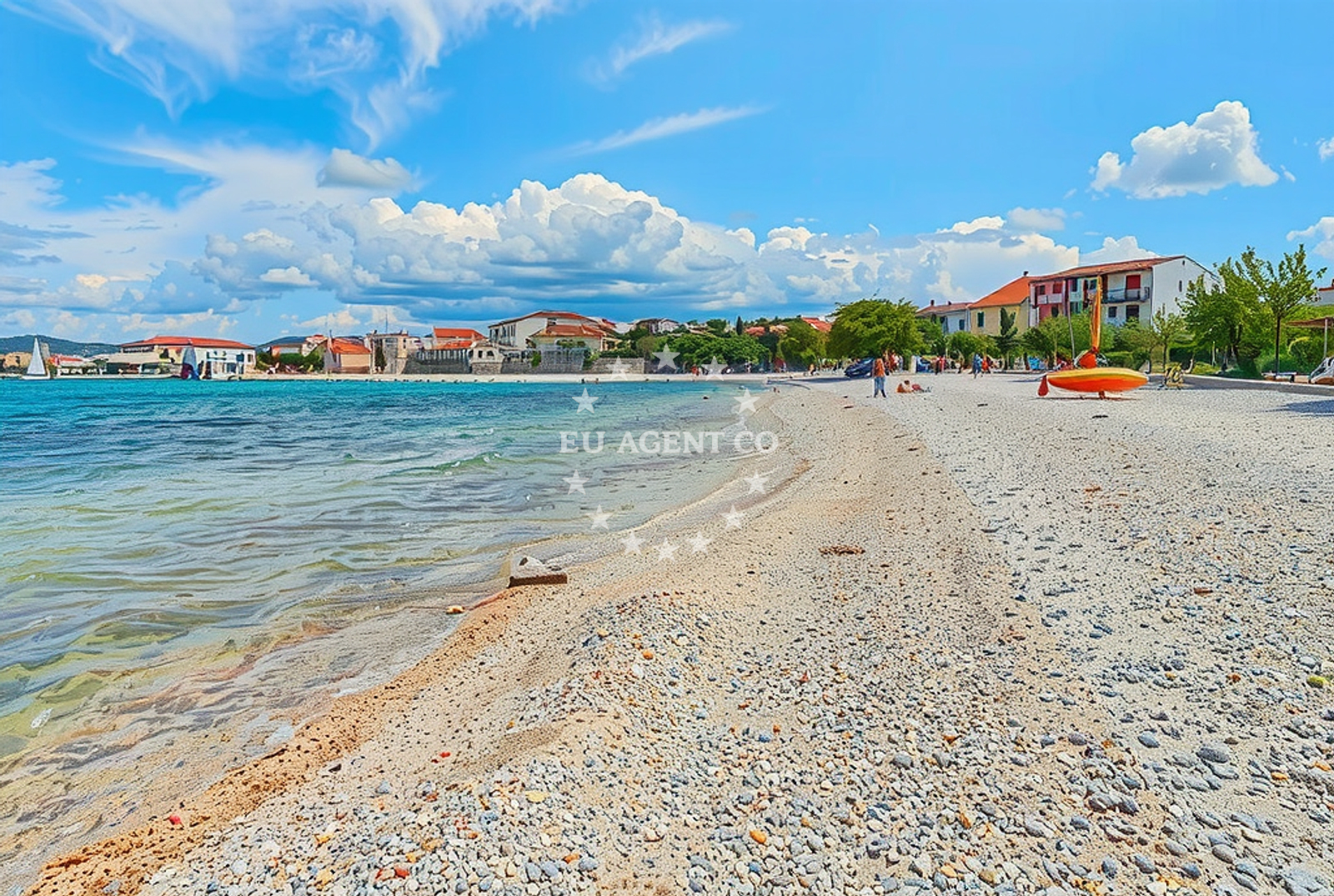 Sea and coastal view of Puntica, Ražanac Beach in Puntica