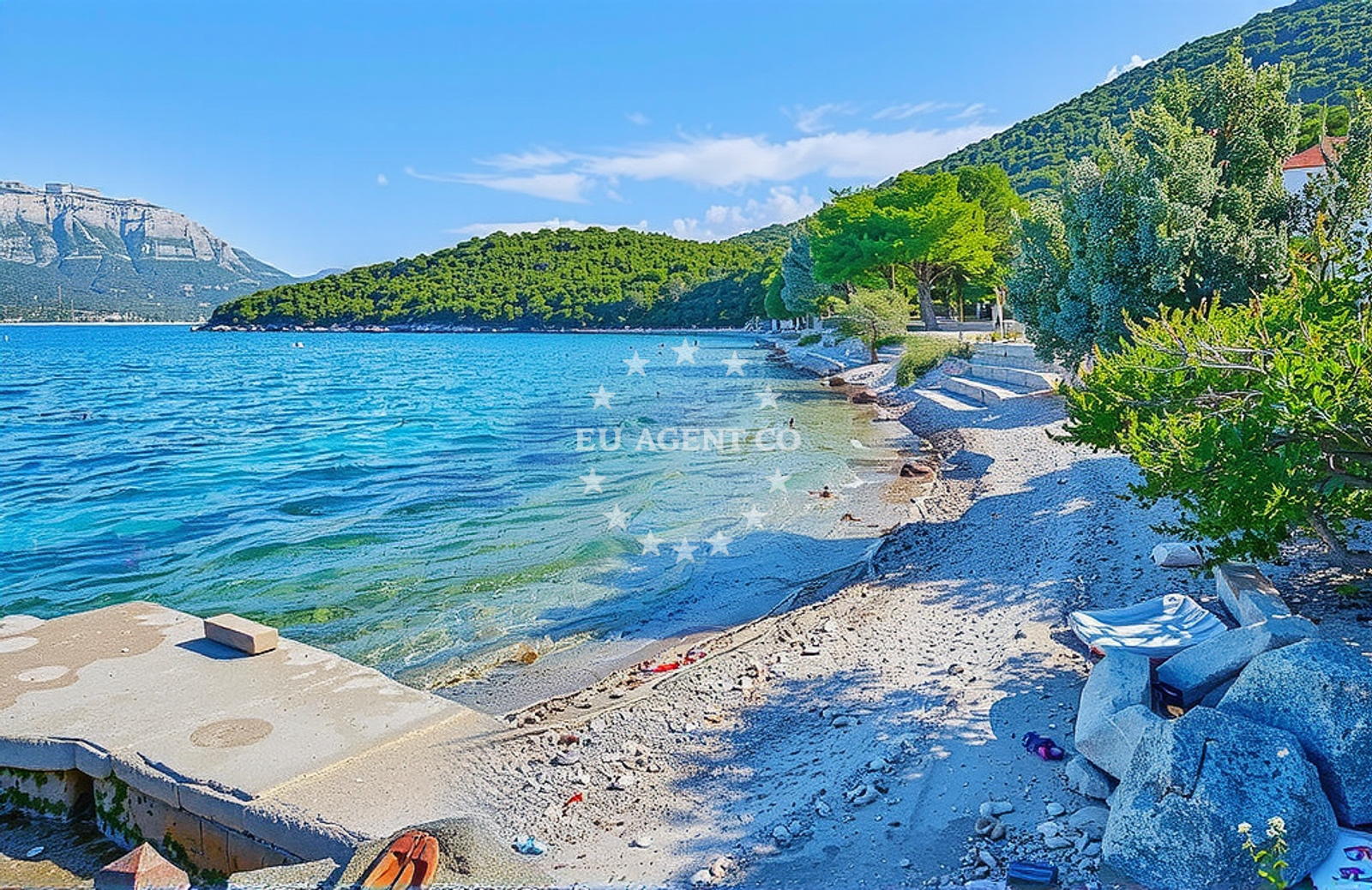 Overview of Pupnat istok, Pupnat (Korčula) Beach in Pupnat istok