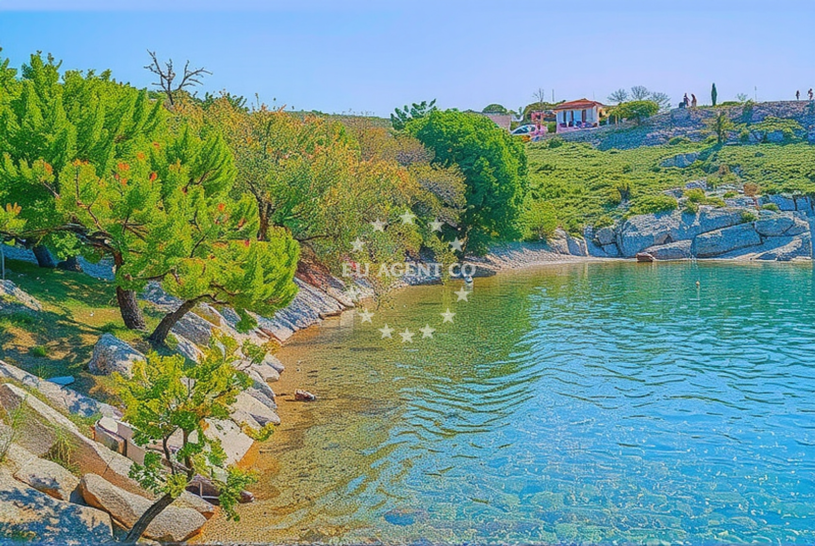 Overview of Purčele, Punat (Krk) Beach in Purčele