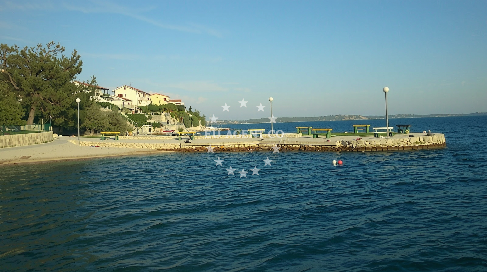 Overview of Put Mula beach in Put mula 30, Miškovići, Miškovići