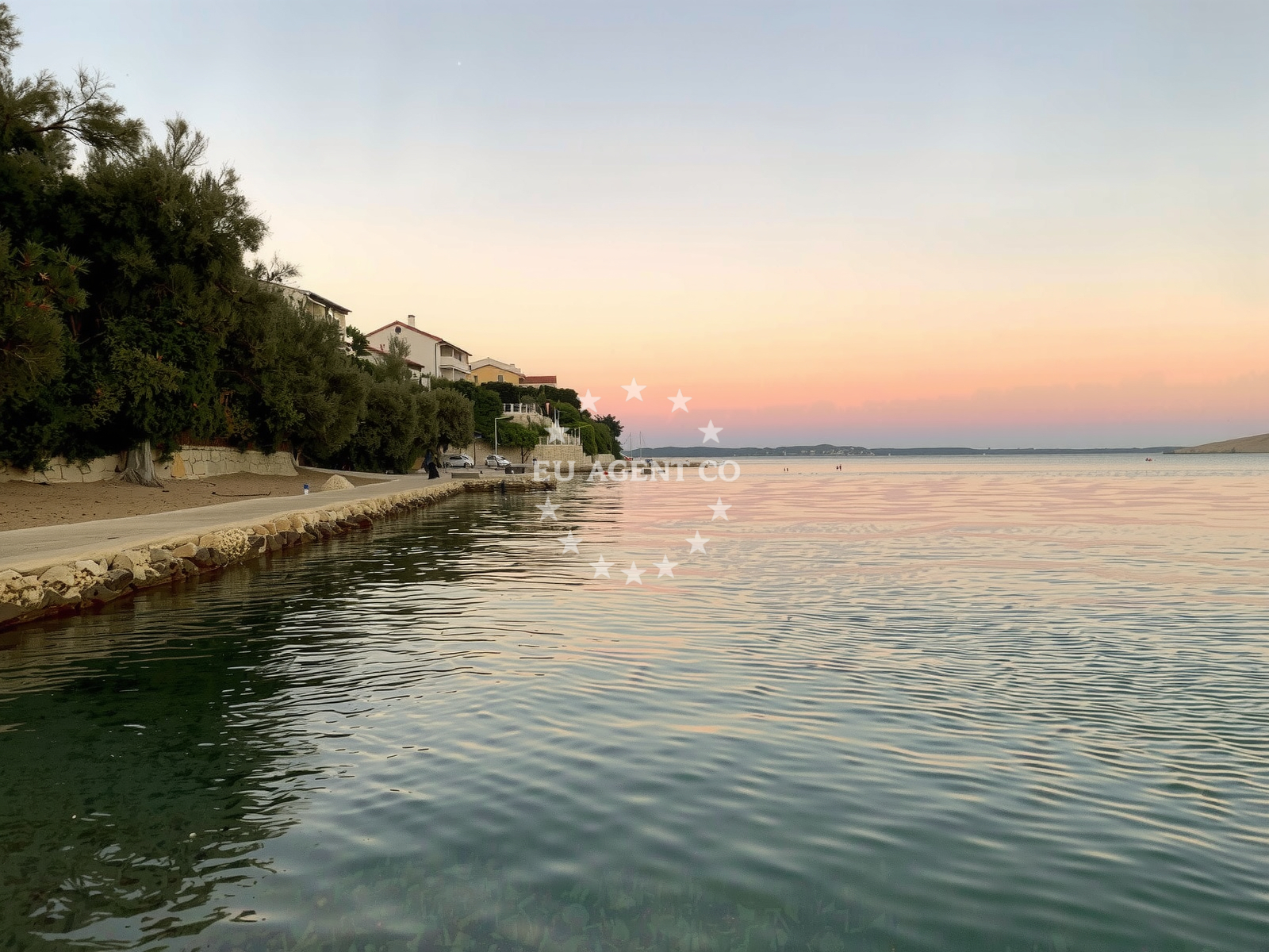 Shoreline and swimming area at Put Mula beach in Put mula 30, Miškovići, Miškovići