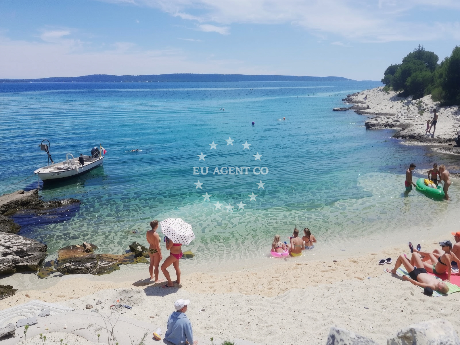 Sea and coastal view of Put Tatinje beach in Rastica X 8, Trogir