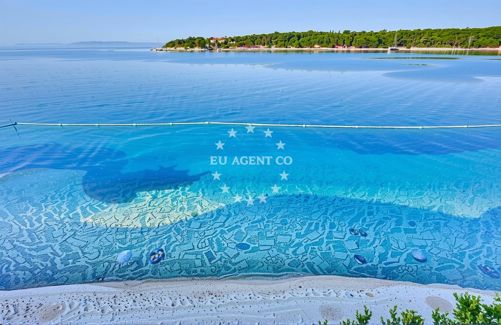 Sea and coastal view of Rab (Rab): beaches and coves (2) in Rab (Rab)