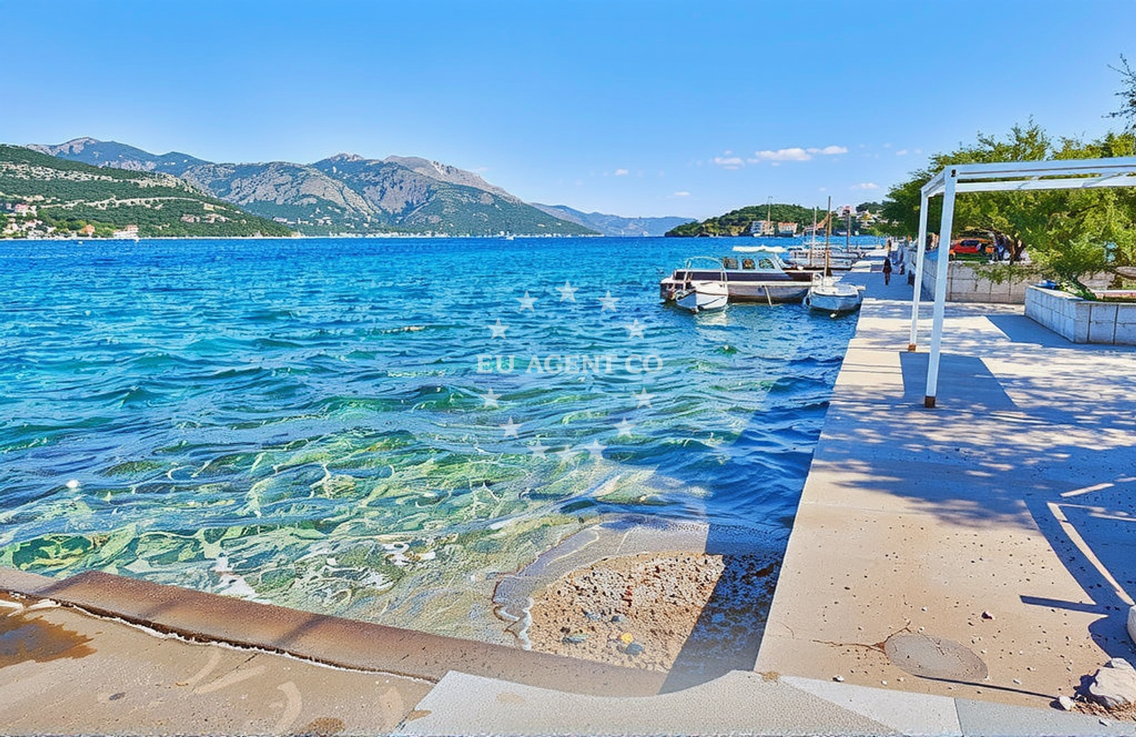 Sea and coastal view of Račišće istok, Račišće (Korčula) Beach in Račišće istok