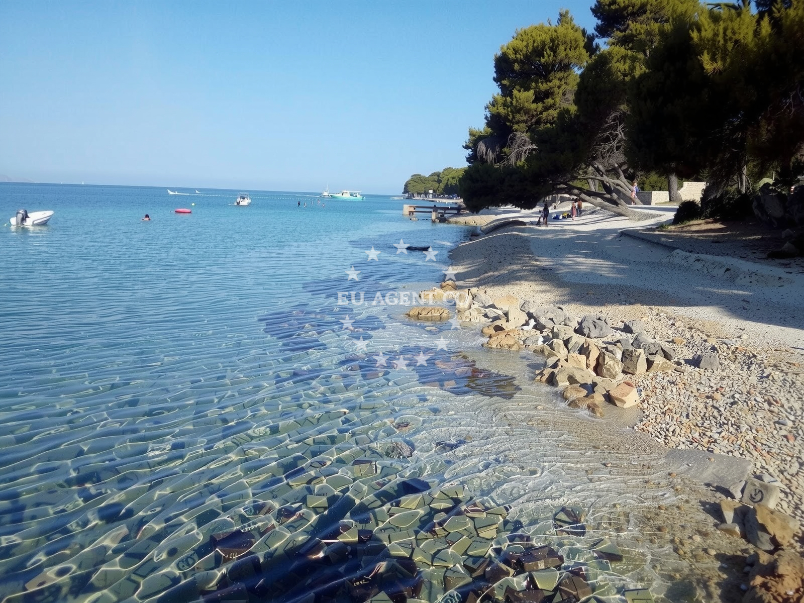 Overview of Radman beach in Punta Radman 2/o, Petrcane