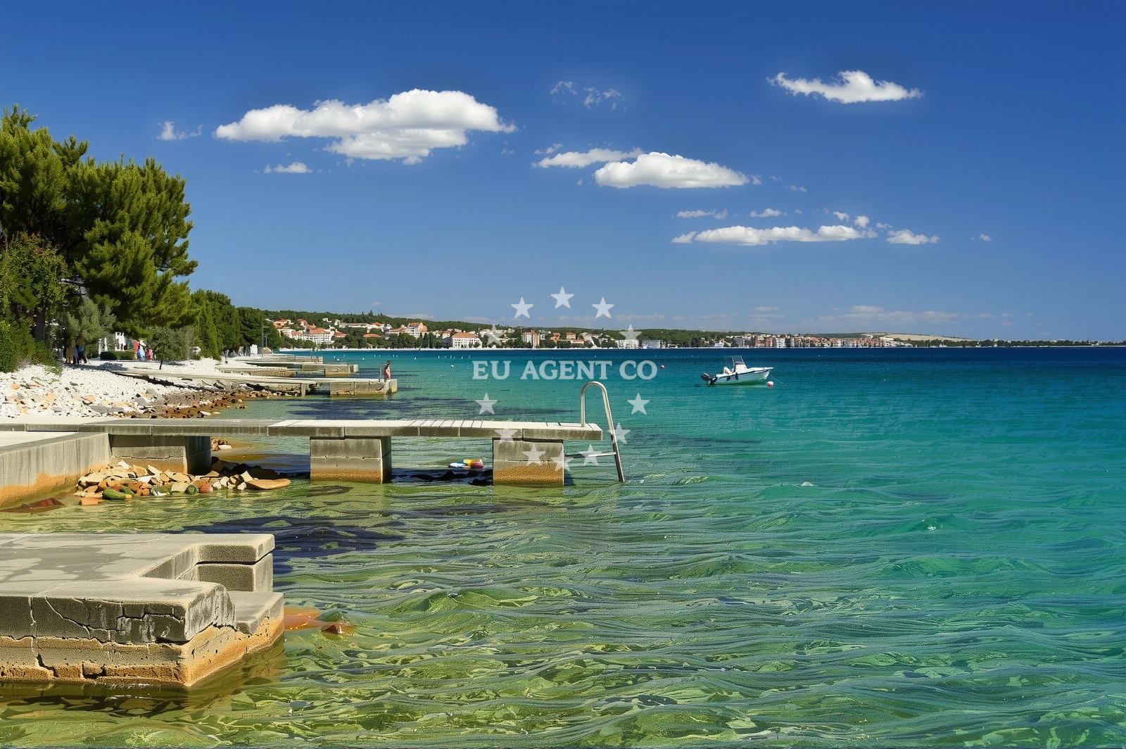 Sea and coastal view of Radman beach in Punta Radman 2/o, Petrcane