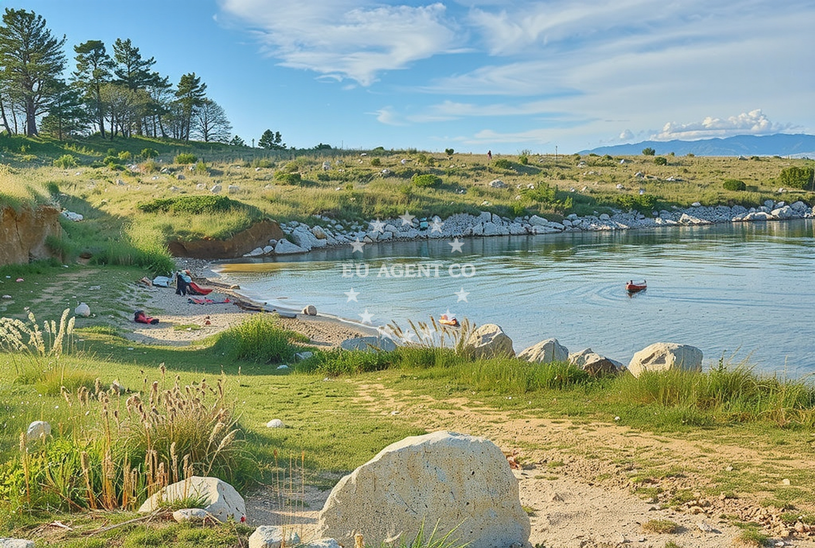 Overview of Radnjača, Vir (Vir) Beach in Radnjača
