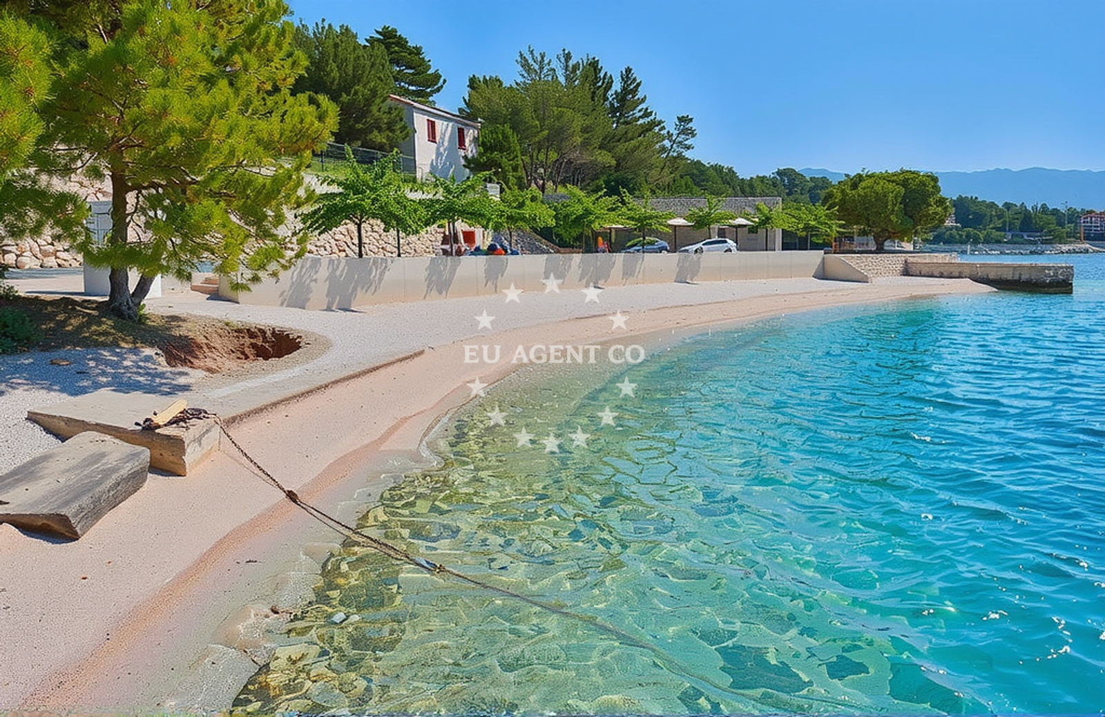 Sea and coastal view of Radonja, Selca (Brač) Beach in Radonja