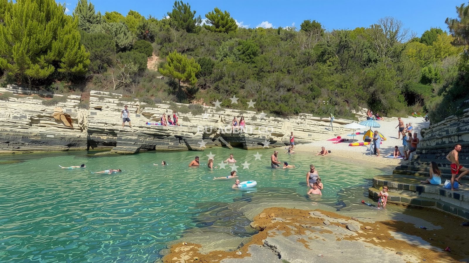 Sea and coastal view of Radovica beach in 218 Selo 1, Premantura