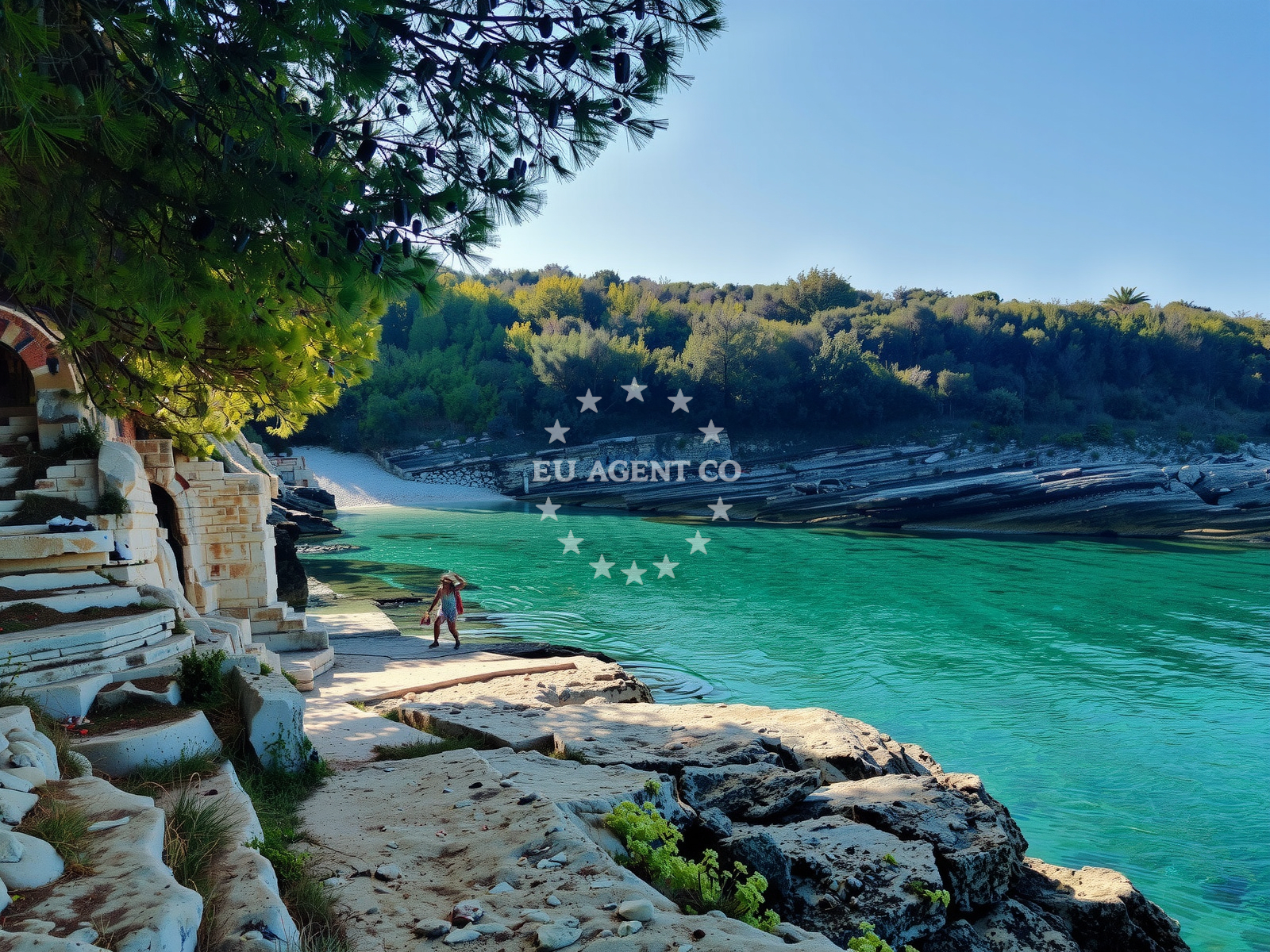 Beach facilities and surroundings at Radovica beach in 218 Selo 1, Premantura