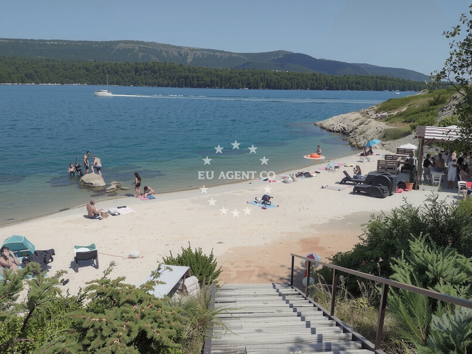 Beach facilities and surroundings at Rakalj Beach in DALMATINSKA 83, Rakalj