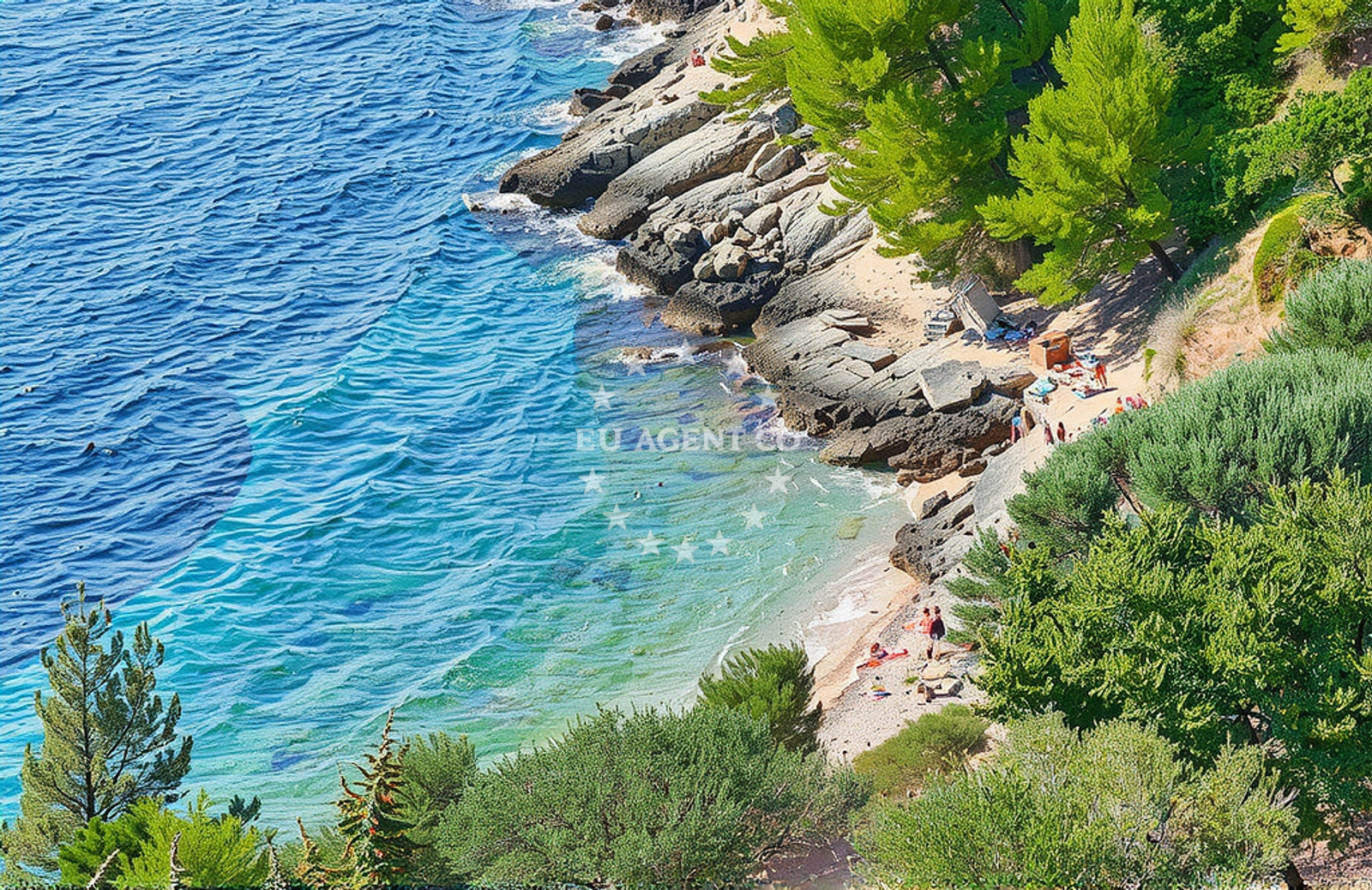 Shoreline and swimming area at Rapak zapad, Gdinj (Hvar) Beach in Rapak zapad