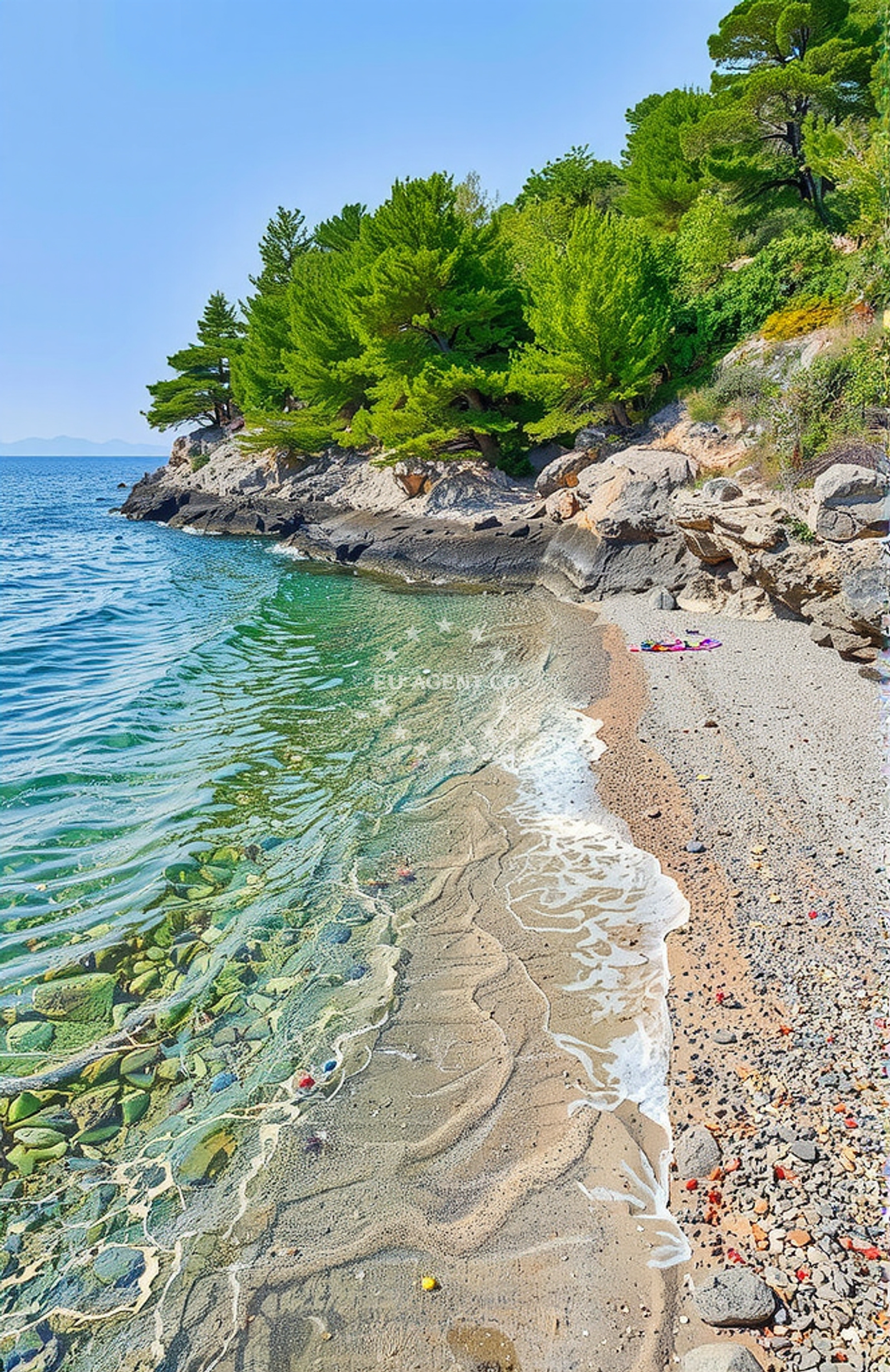 Sea and coastal view of Rapak zapad, Gdinj (Hvar) Beach in Rapak zapad