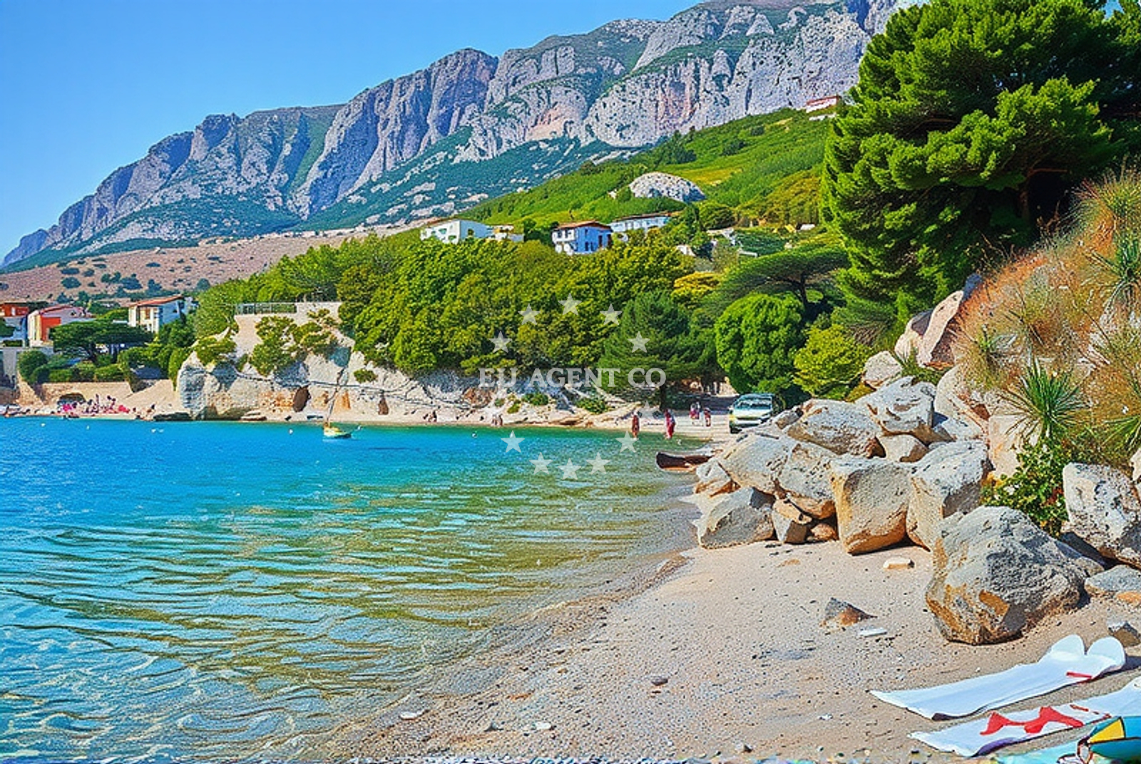 Shoreline and swimming area at Rape istok, Lokva Rogoznica Beach in Rape istok