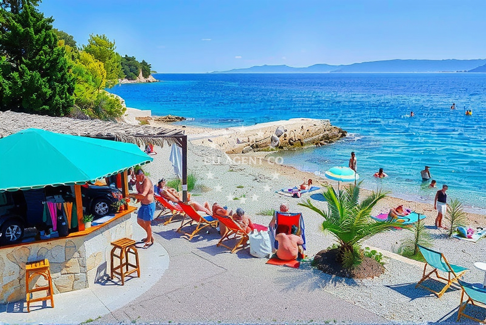 Sea and coastal view of Rape istok, Lokva Rogoznica Beach in Rape istok