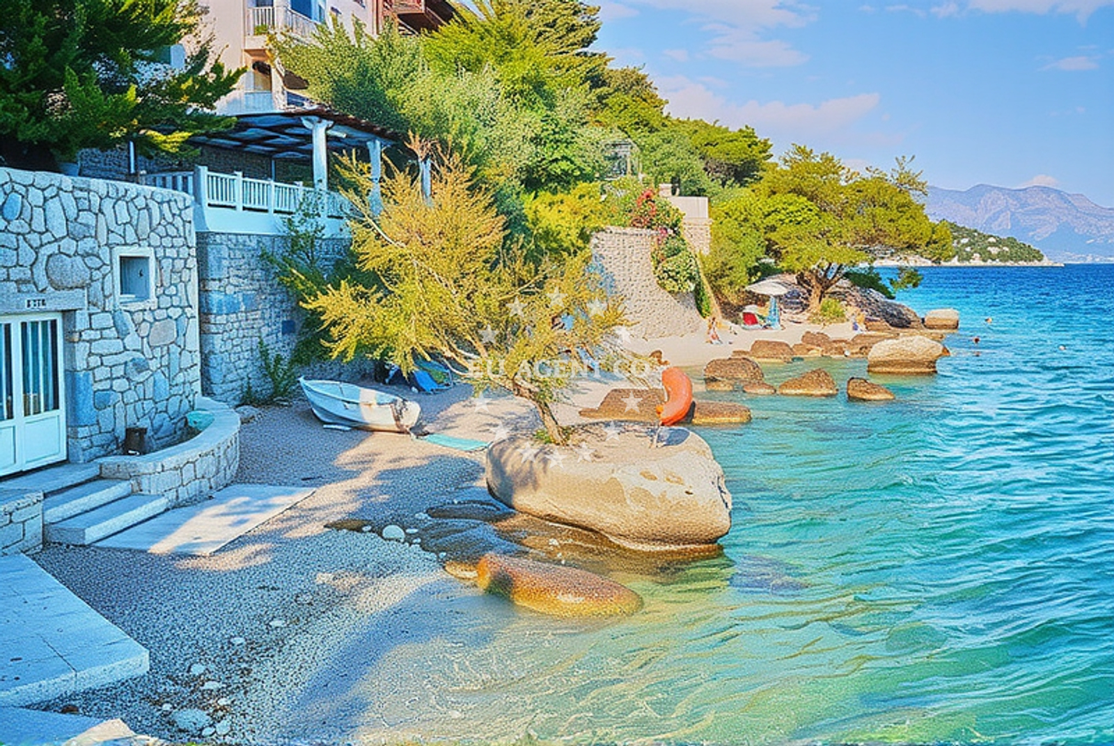 Shoreline and swimming area at Rape zapad, Stanići (Omiš) Beach in Rape zapad