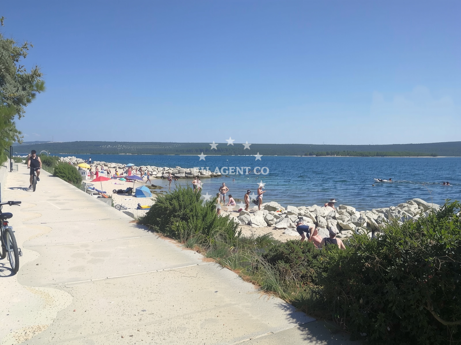 Beach facilities and surroundings at Rapoca Camping Beach in Ul. Vladimira Gortana 6B, Nerezine
