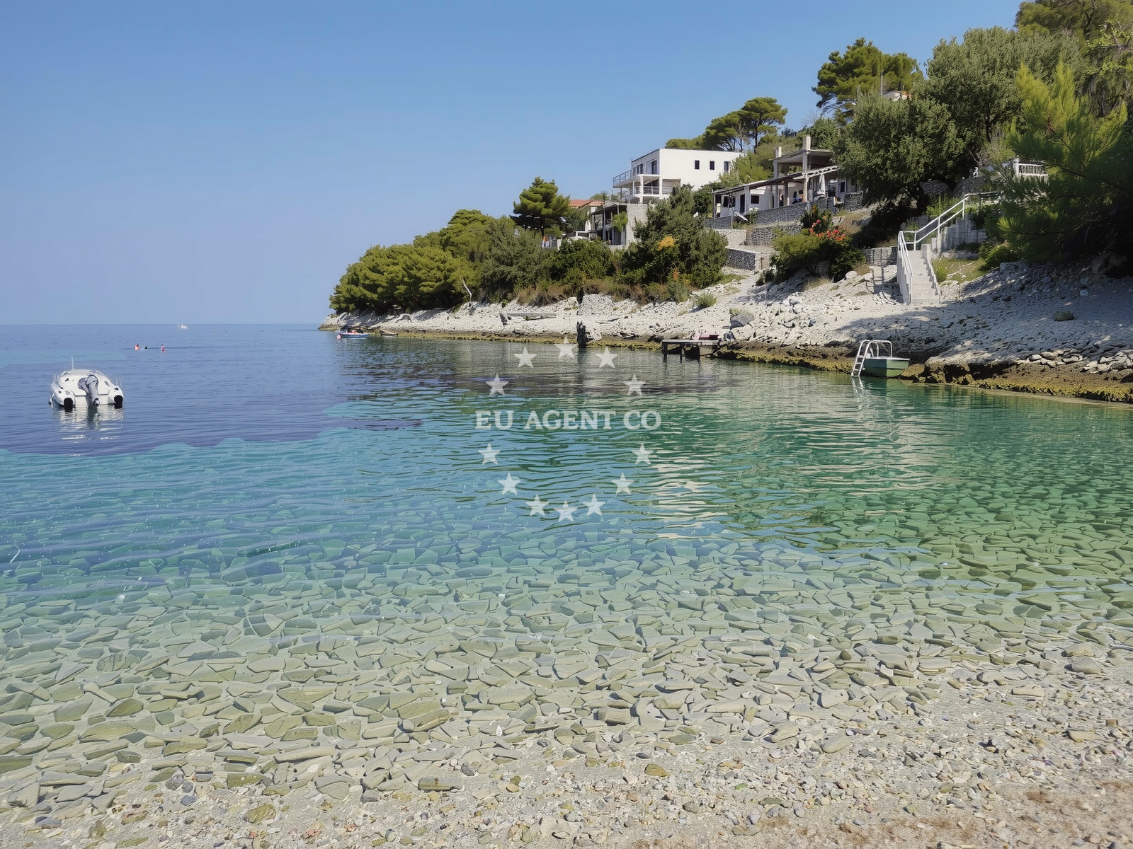 Sea and coastal view of Rasoha beach in , Smokvica