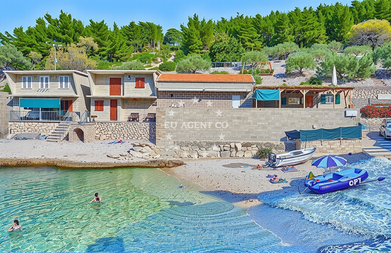 Beach facilities and surroundings at Rasoha II beach in Brna bb, Smokvica