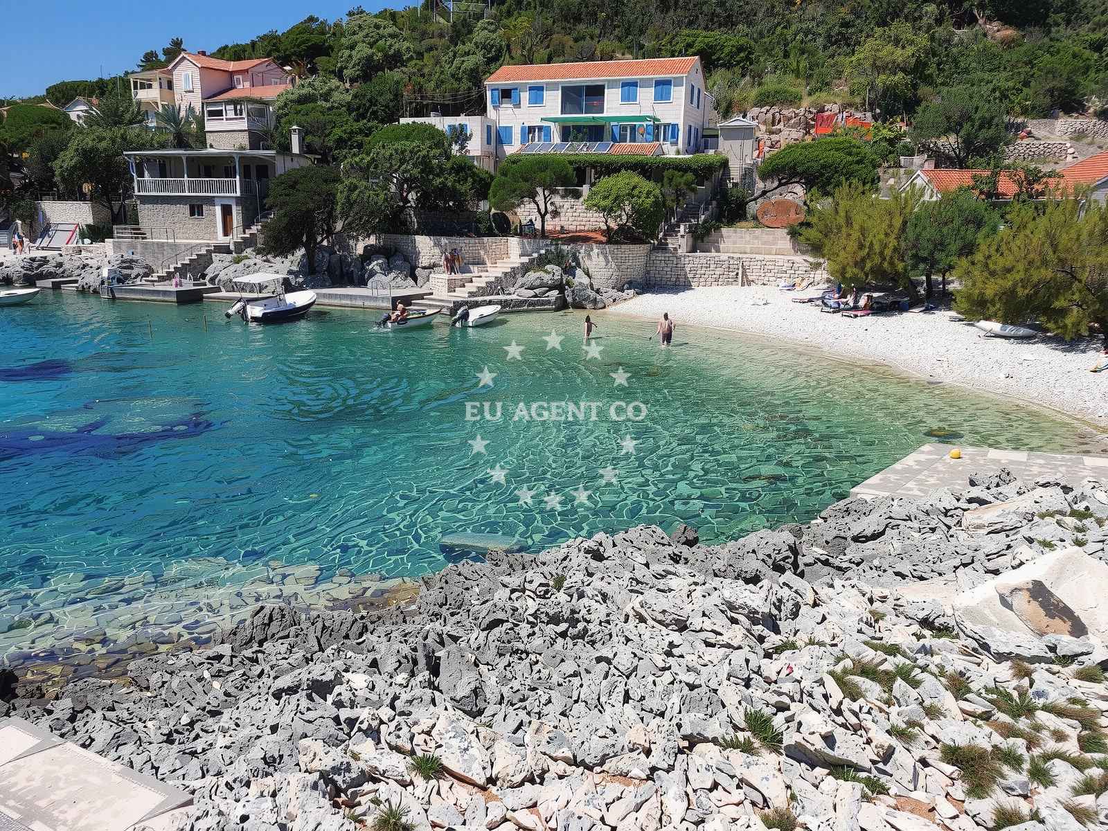 Overview of Rasohatica beach in 8 Lumbarda, Lumbarda