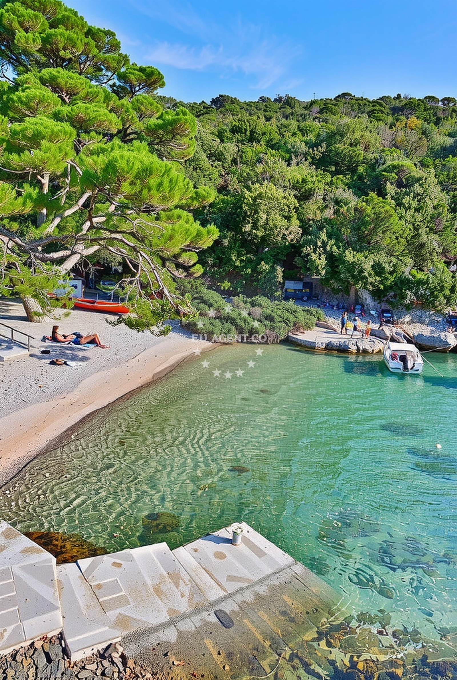 Sea and coastal view of Rasohatica istok, Žrnovo (Korčula) Beach in Rasohatica istok