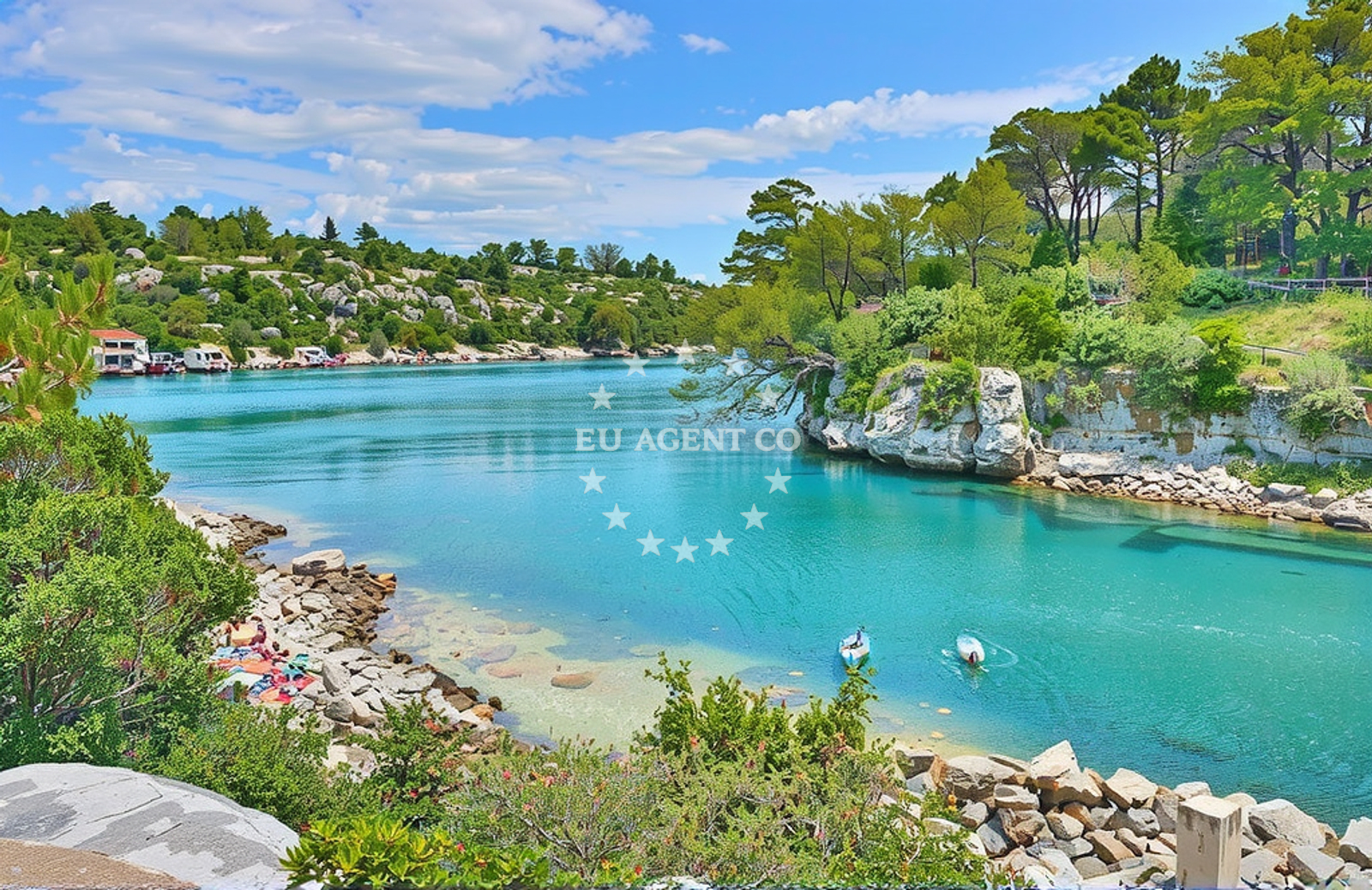 Sea and coastal view of Rasotica, Sumartin (Brač) Beach in Rasotica