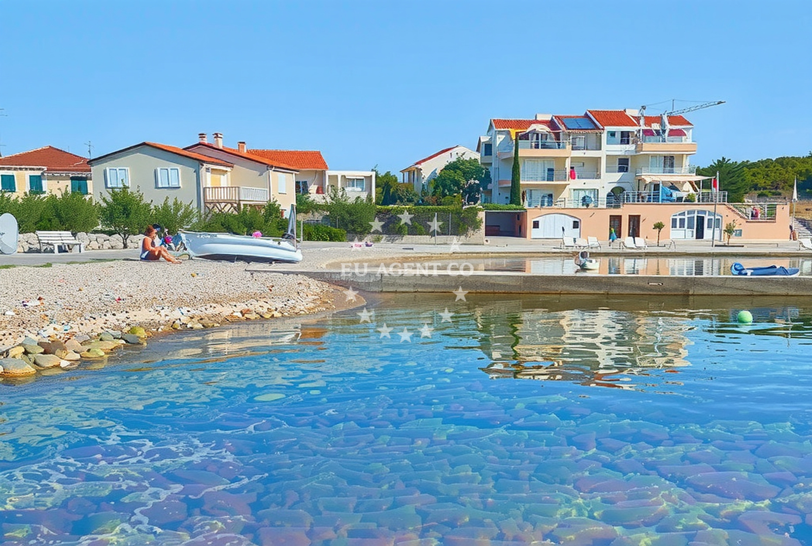 Sea and coastal view of Rat, Sreser Beach in Rat