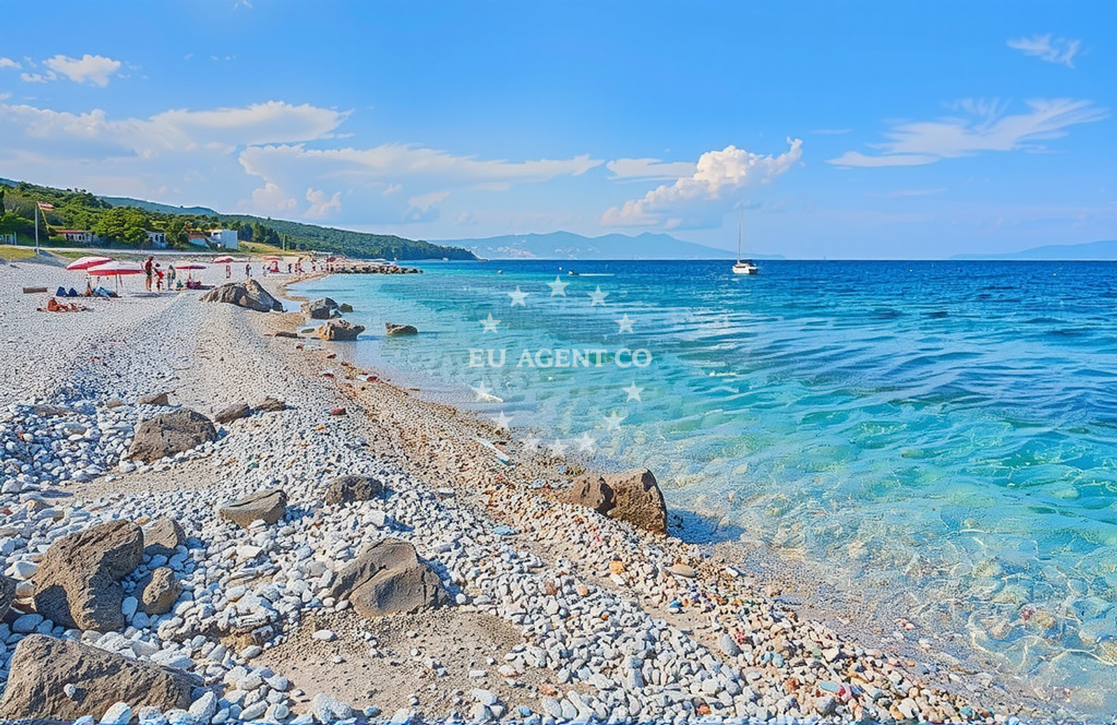Overview of Ravni: beaches and coves (3) in Ravni