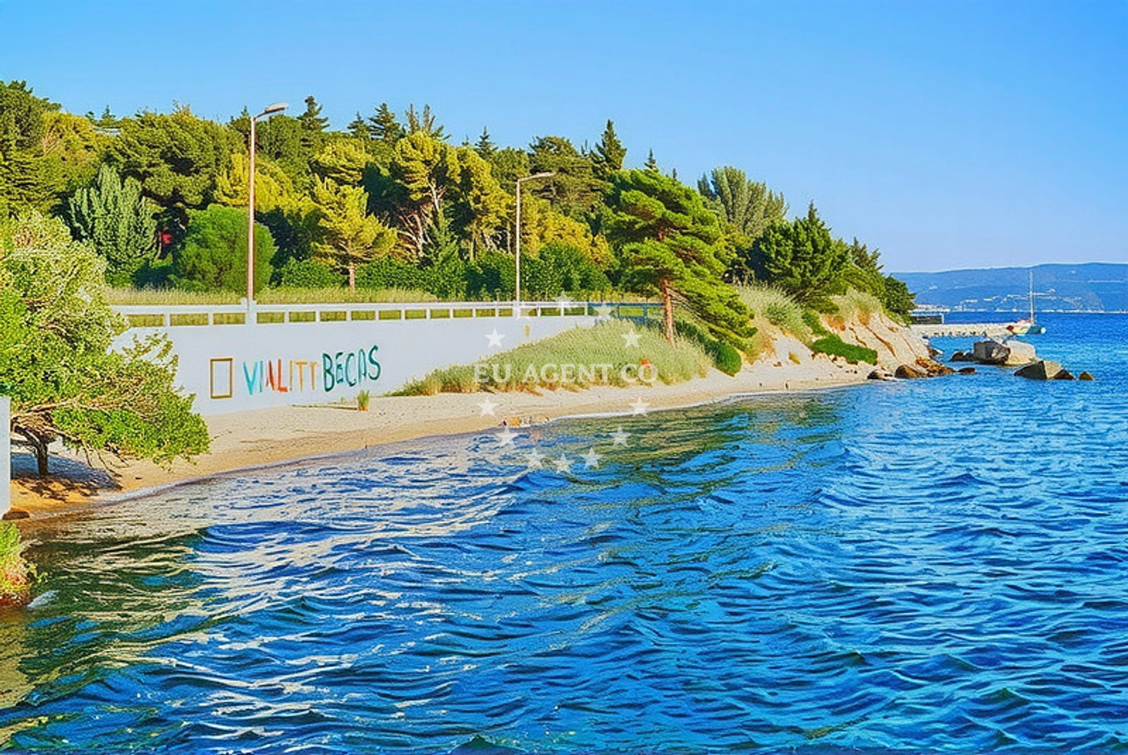 Overview of Ravnice sjever, Omiš Beach in Ravnice sjever