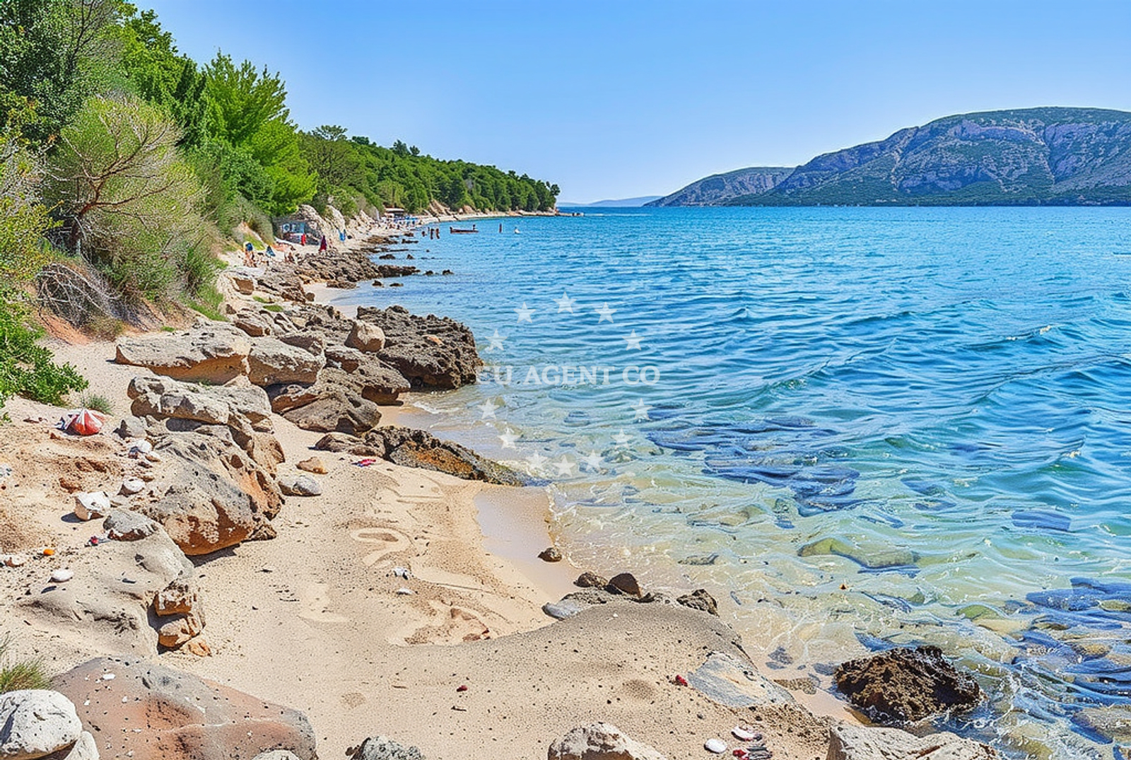 Additional view of Ravnice sredina, Barbat na Rabu (Rab) Beach in Ravnice sredina