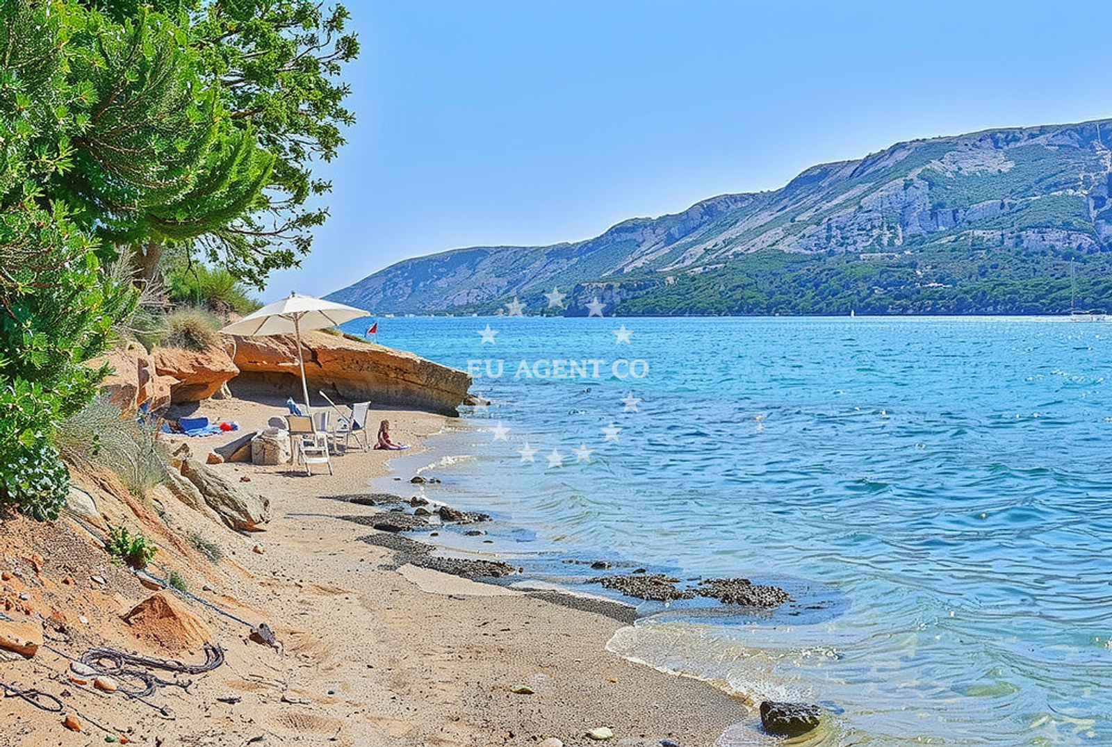 Additional view of Ravnice sredina, Barbat na Rabu (Rab) Beach in Ravnice sredina