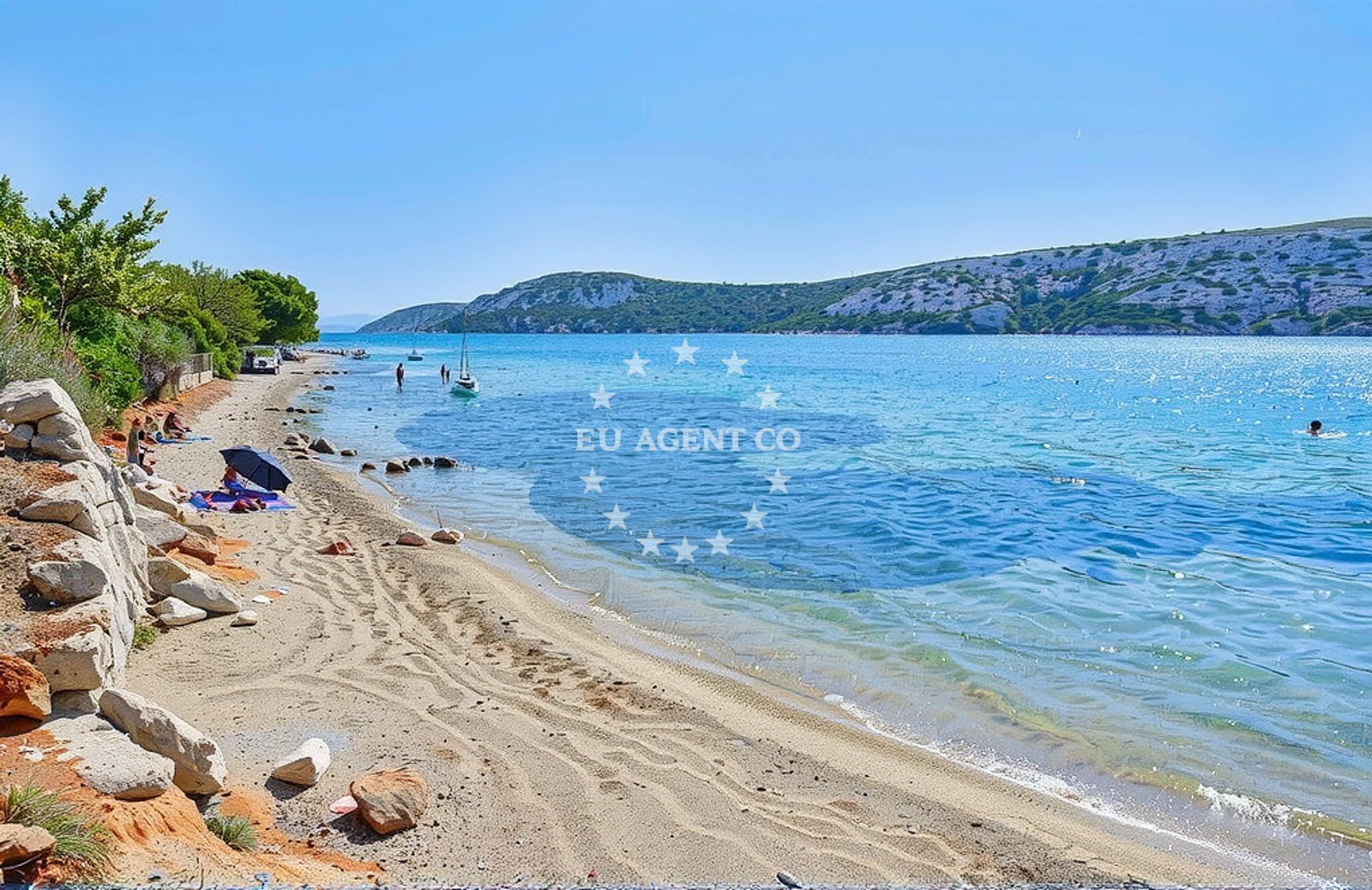 Additional view of Ravnice zapad, Barbat na Rabu (Rab) Beach in Ravnice zapad