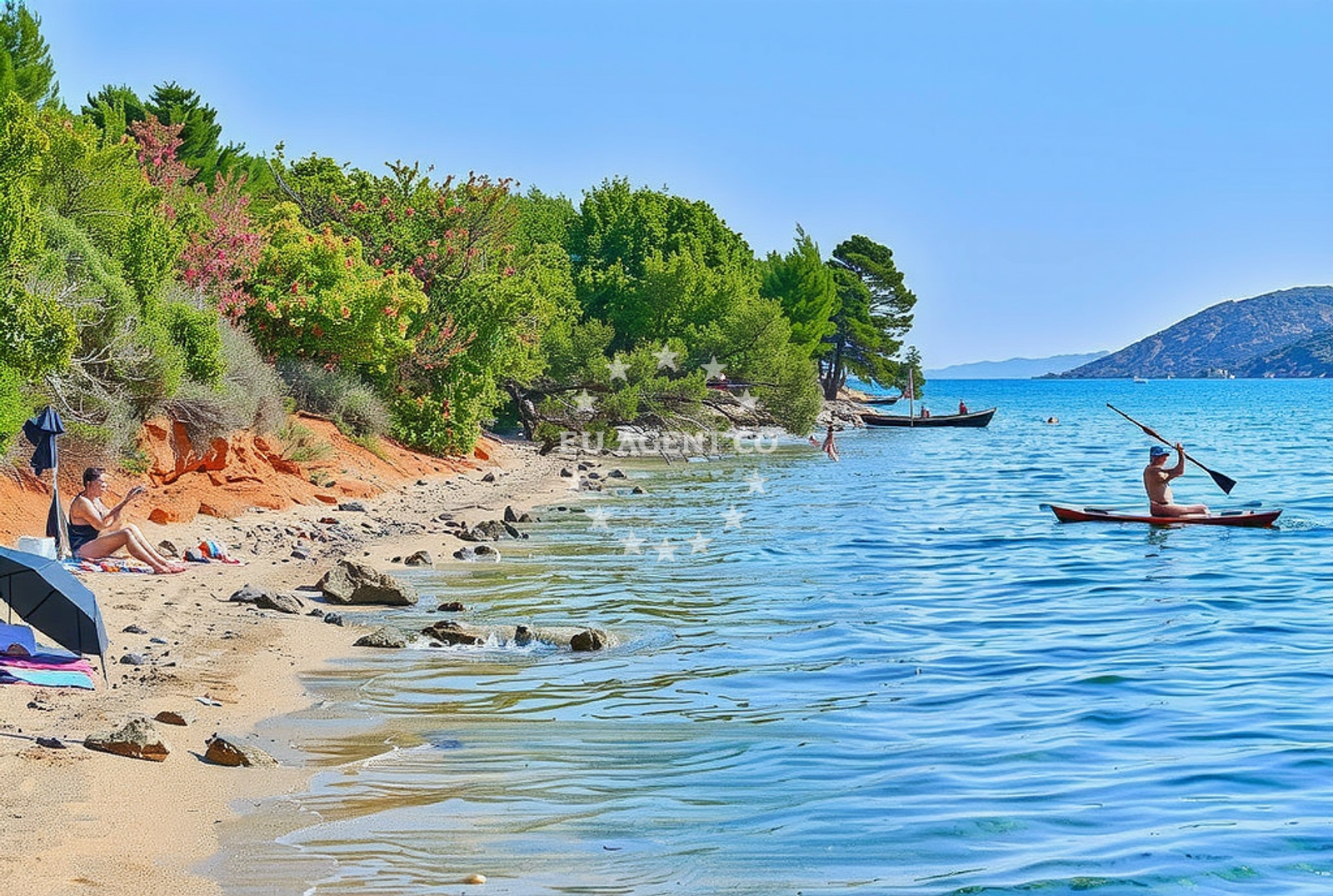 Additional view of Ravnice zapad, Barbat na Rabu (Rab) Beach in Ravnice zapad