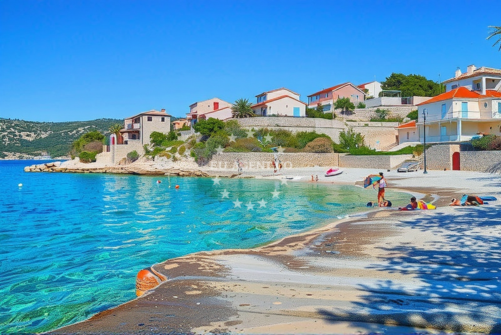 Shoreline and swimming area at Ražanj: beaches and coves (3) in Ražanj