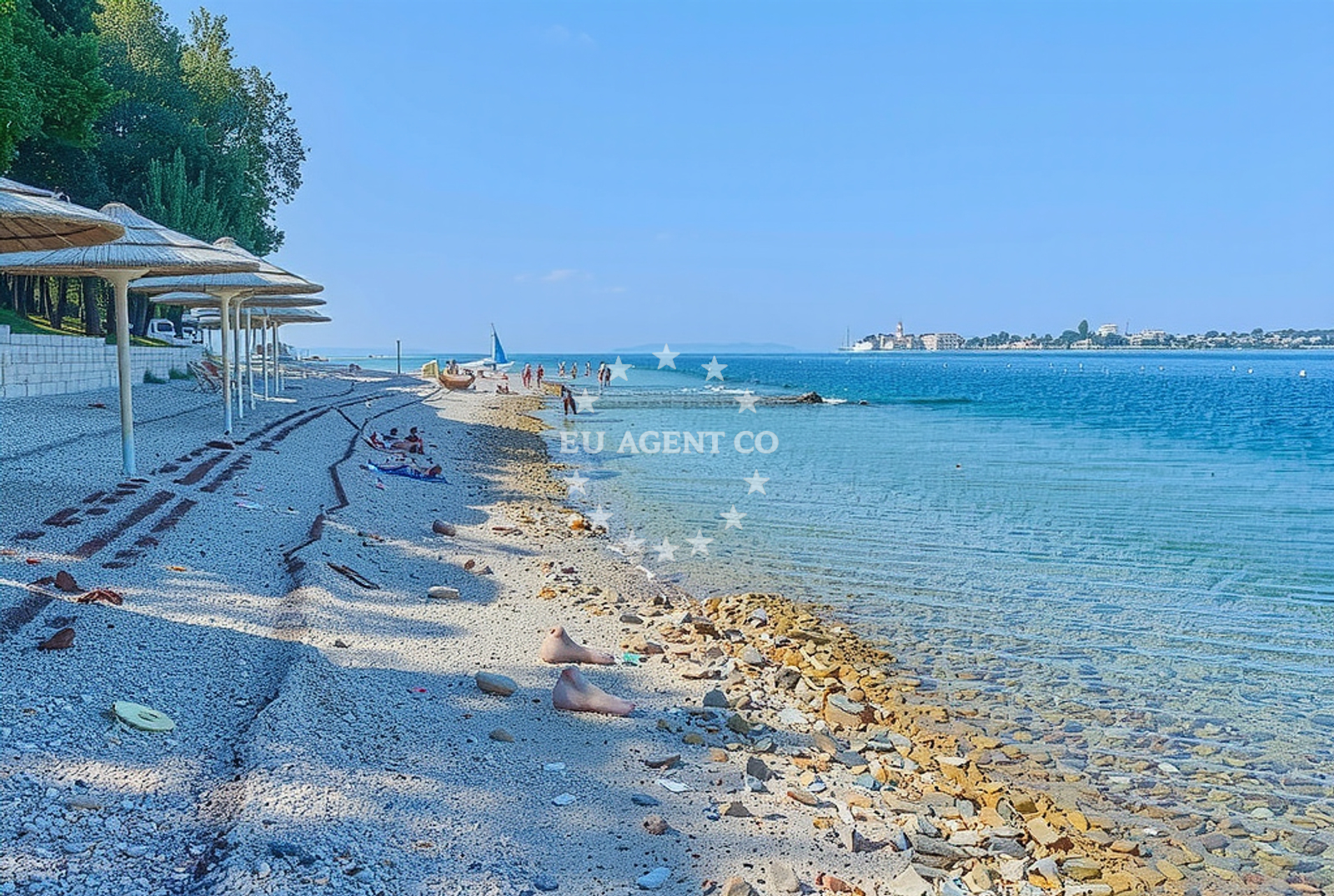 Shoreline and swimming area at Residence, Vabriga Beach in Residence