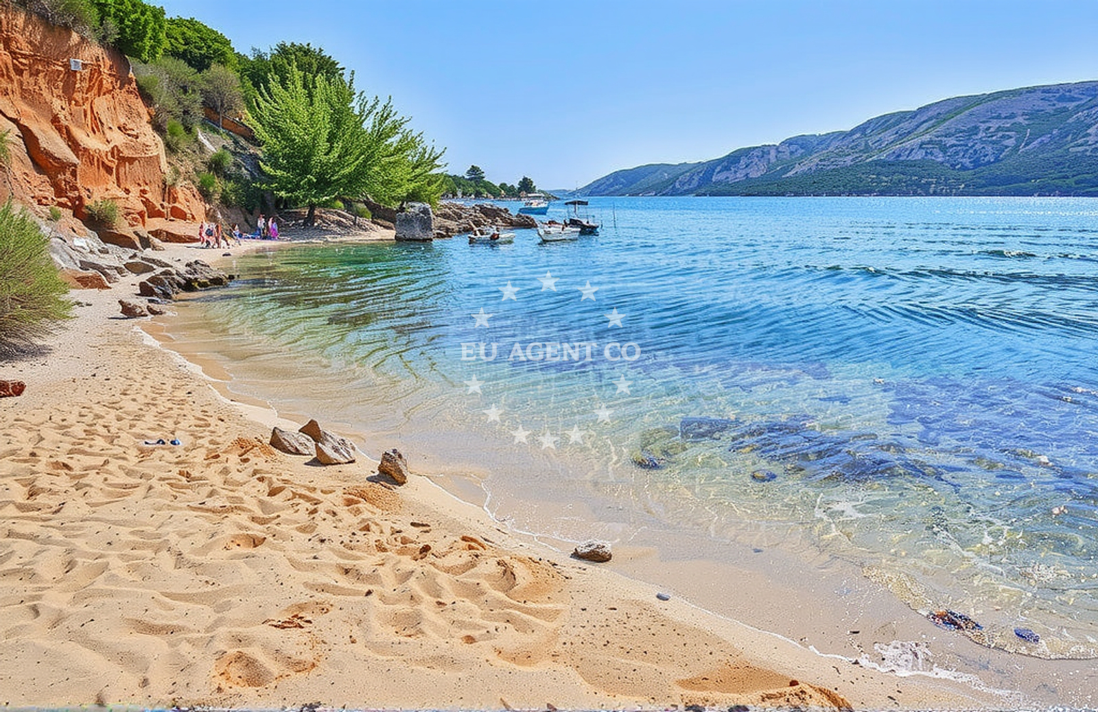 Additional view of Ribon beach in 574 Barbat, Rab
