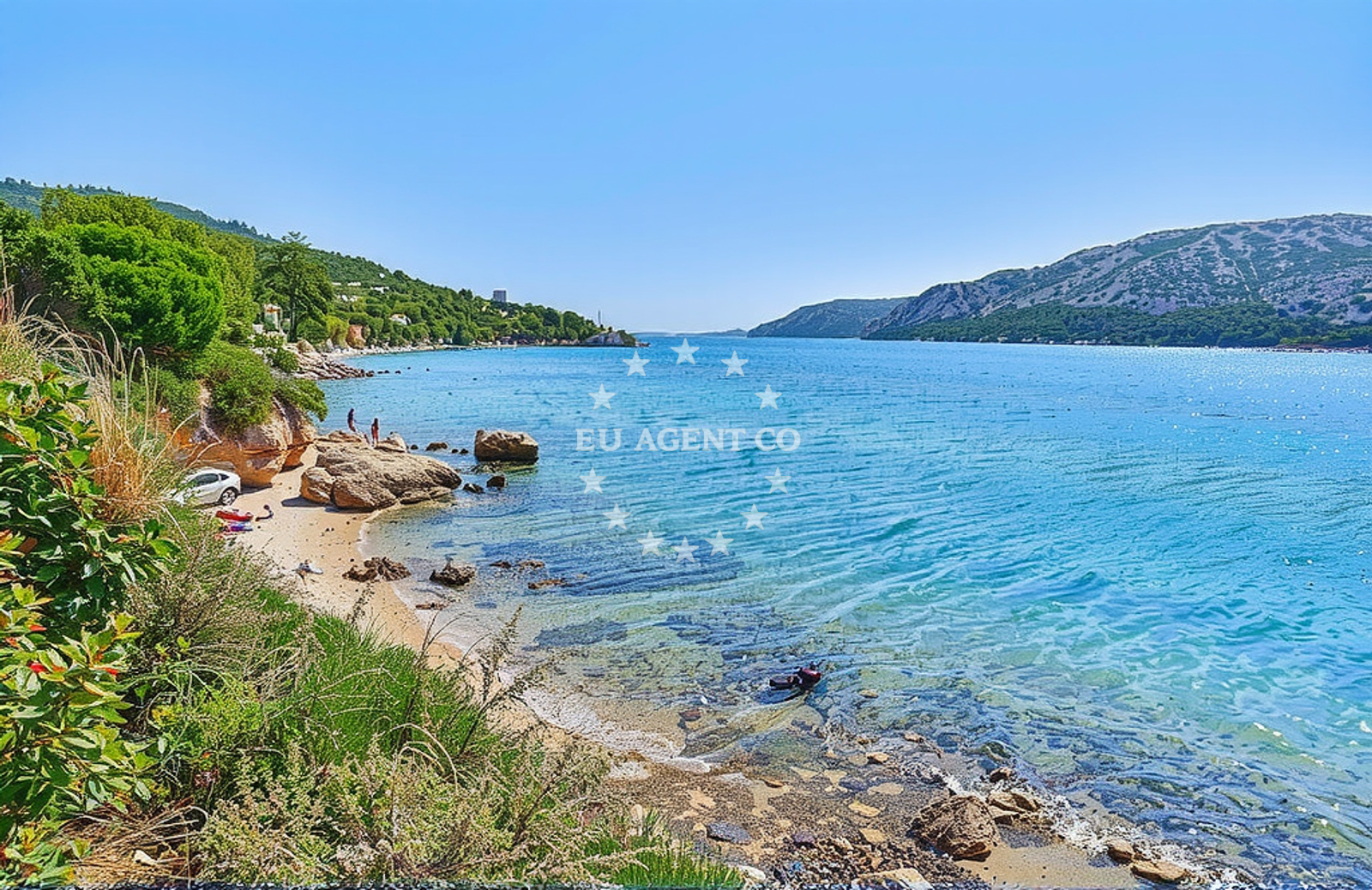 Additional view of Ribon beach in 574 Barbat, Rab