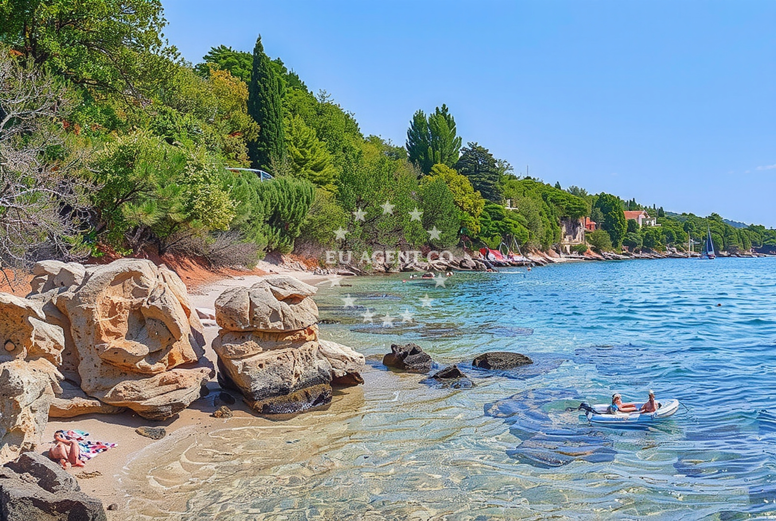 Additional view of Ribon beach in 574 Barbat, Rab